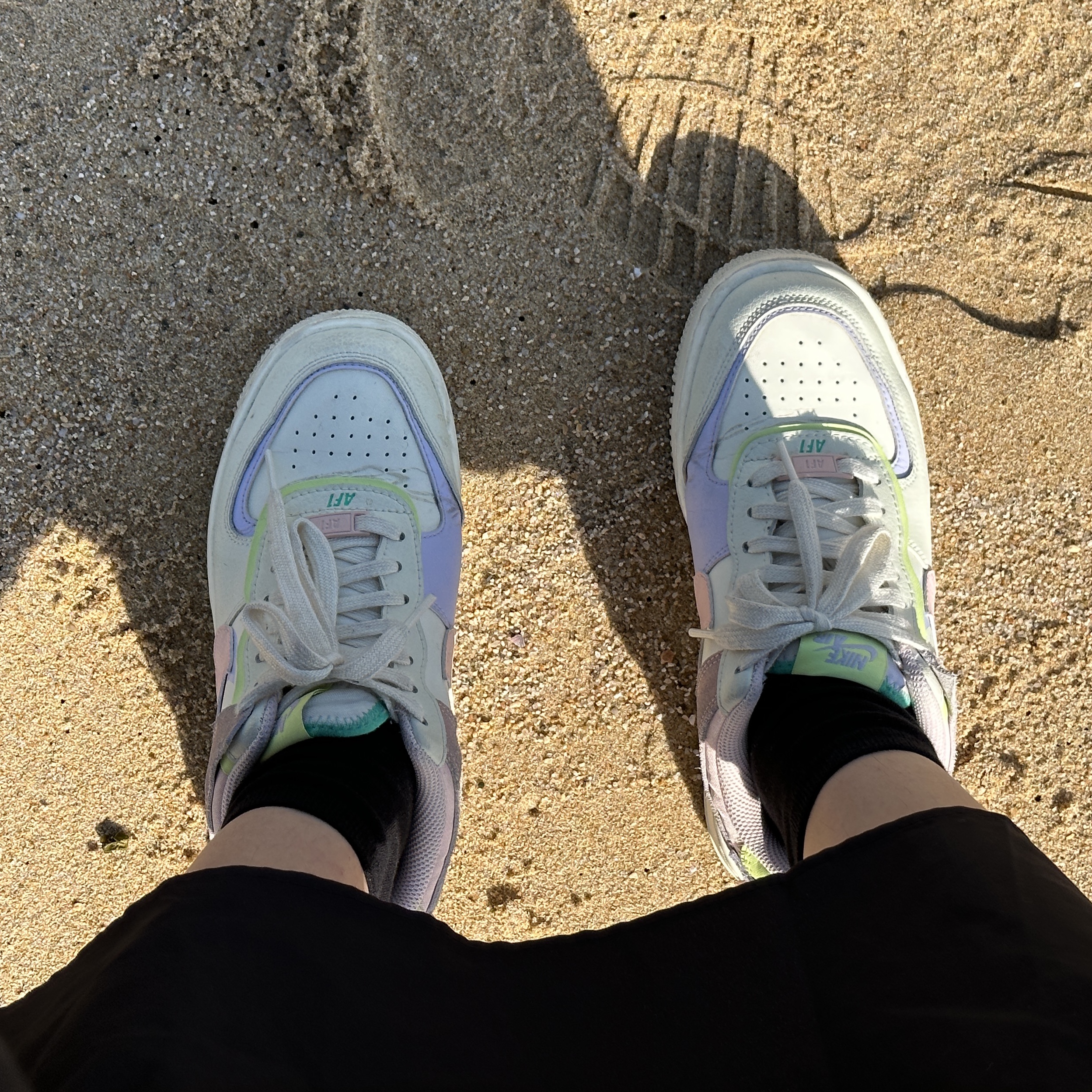 (W) Nike Air Force 1 Shadow Cashmere 착용 스타일