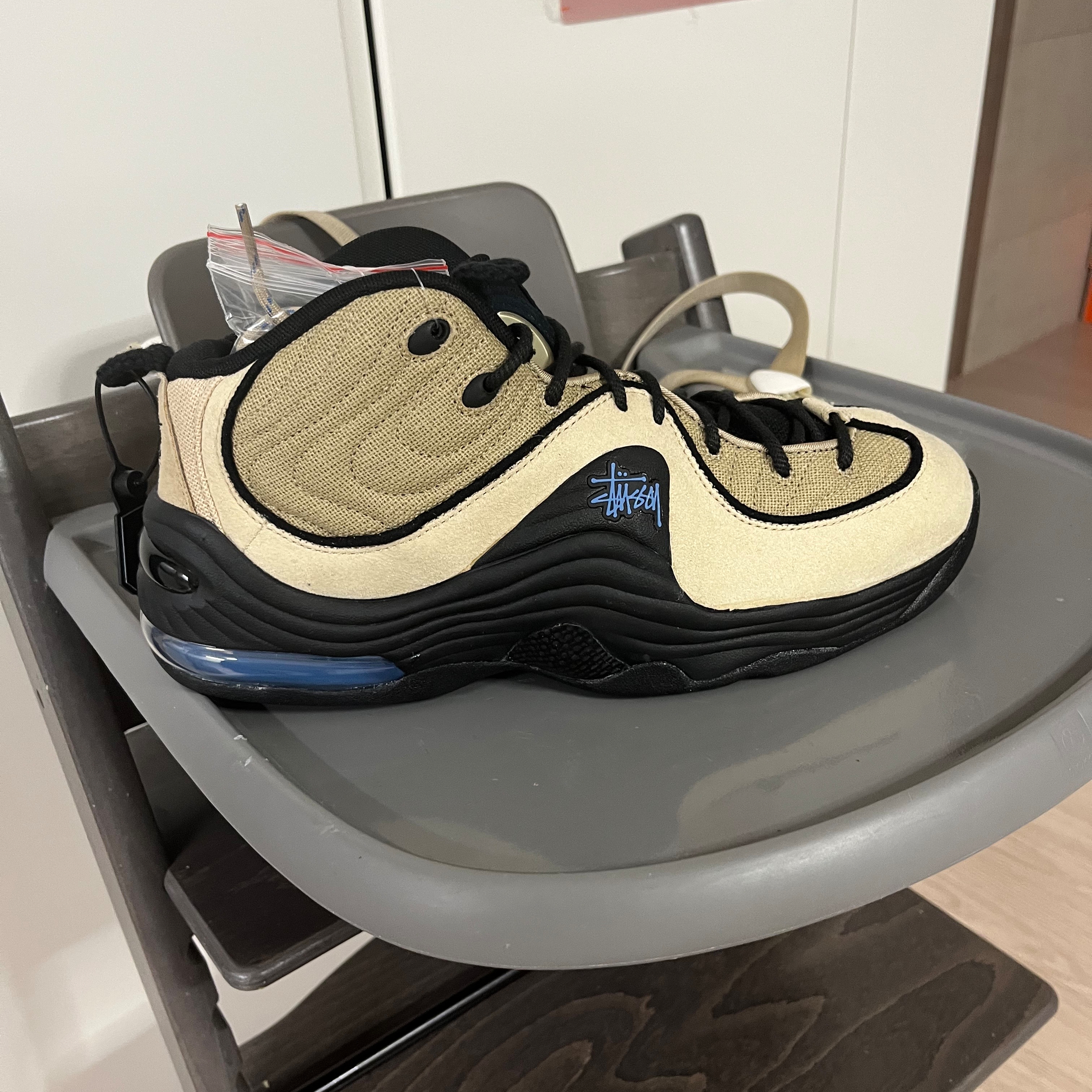Nike x Stussy Air Penny II Rattan and Limestone 착용 스타일
