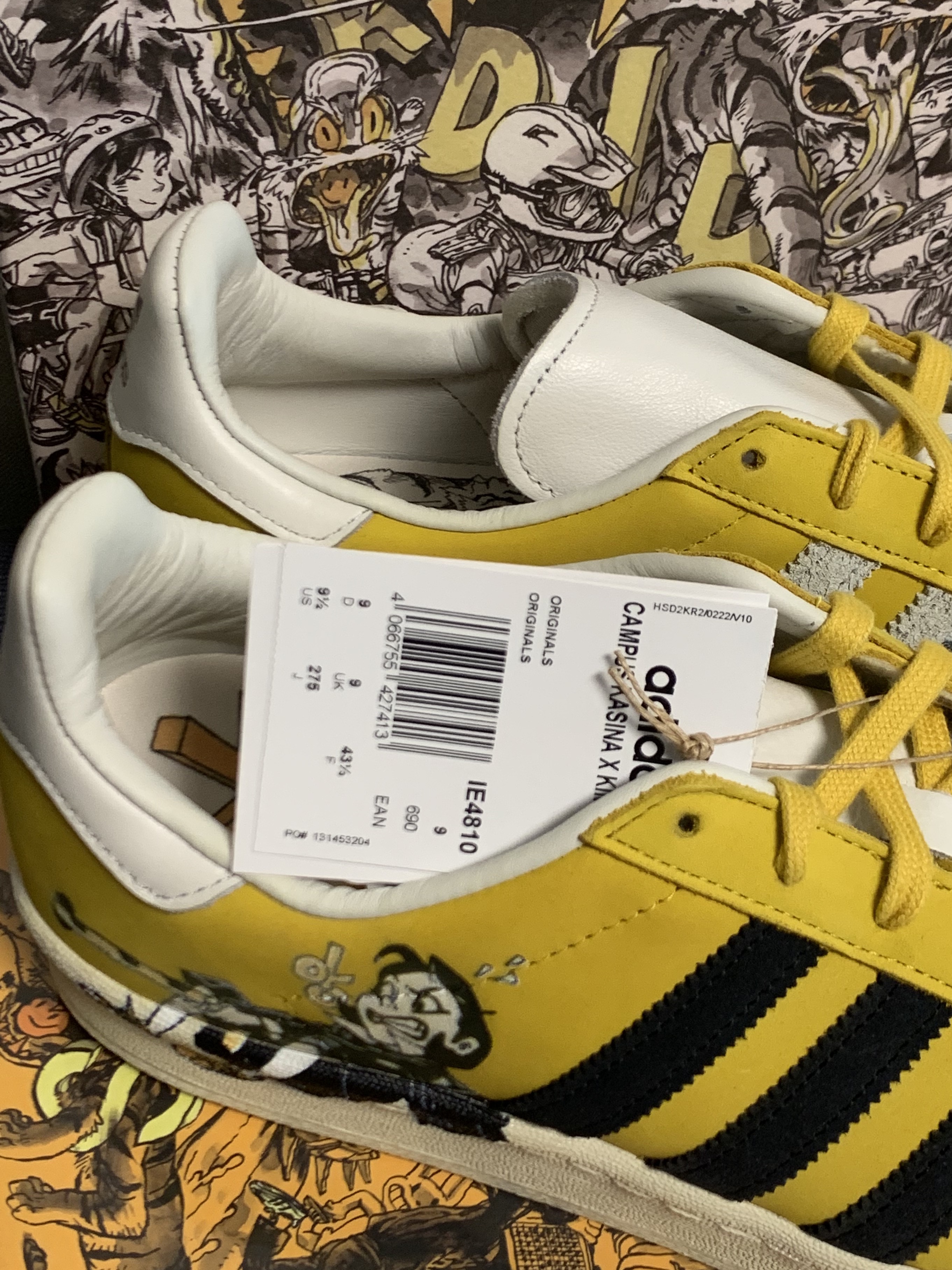 Adidas x Kasina x Kim Jung Gi Campus Hazy Yellow (Special Package) 착용 스타일 - 2
