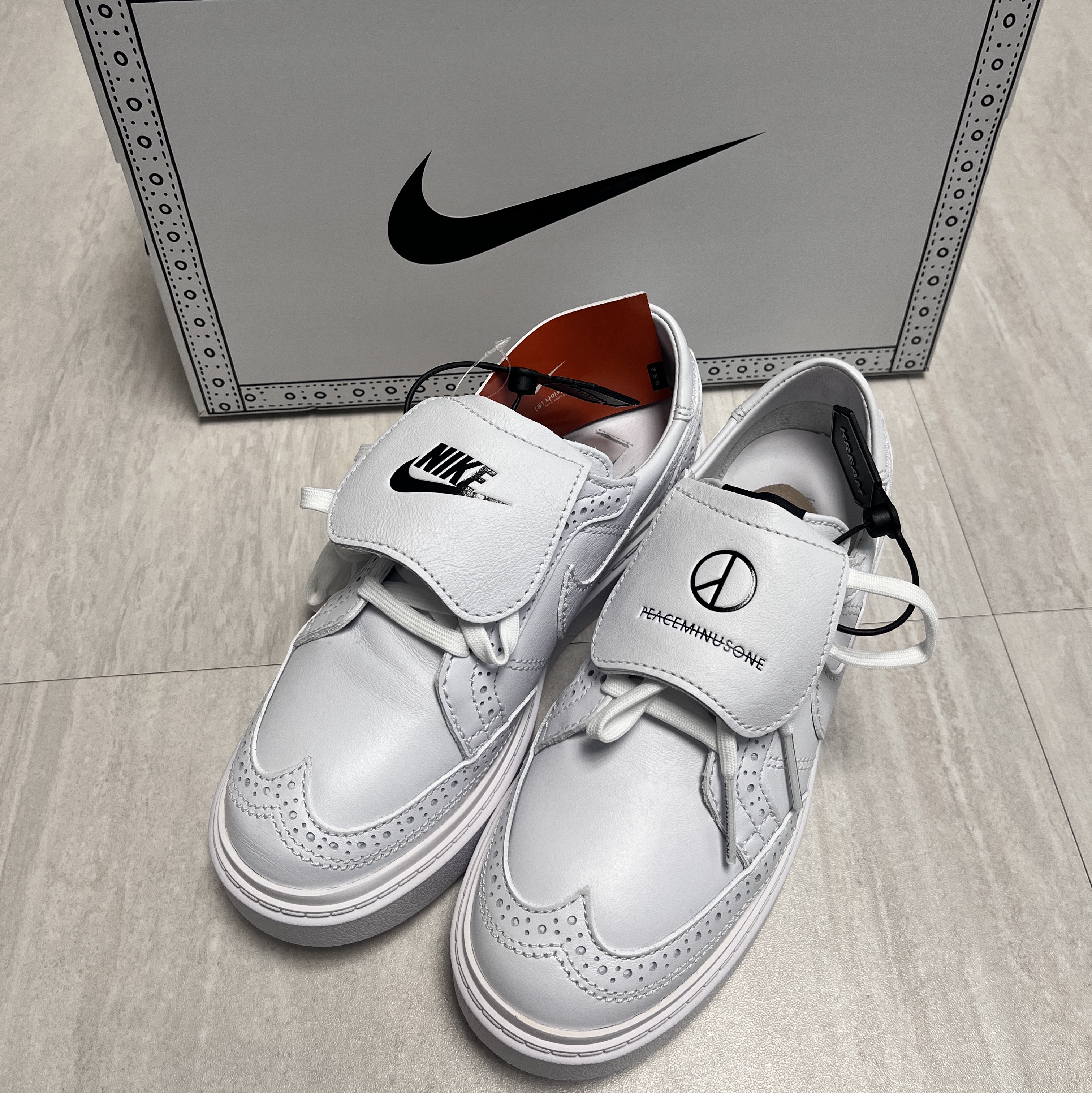 Nike x Peaceminusone Kwondo1 White 착용 스타일 - 1