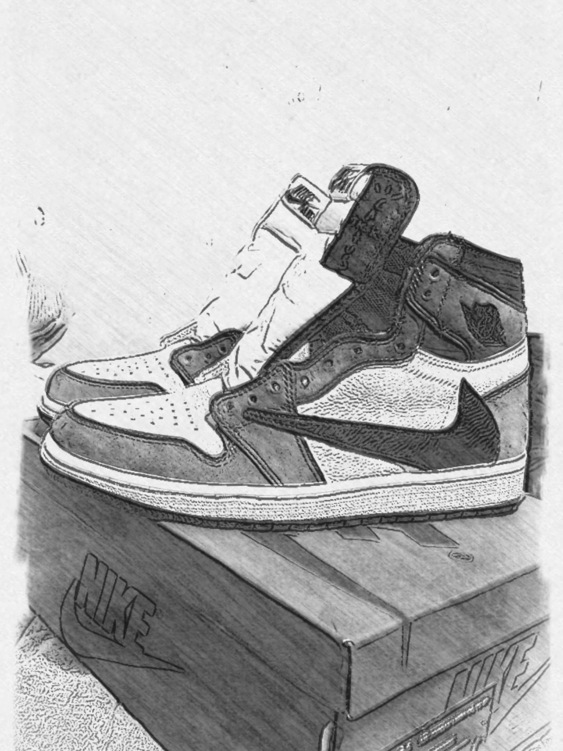 Jordan 1 x Travis Scott Retro High OG SP Mocha 착용 스타일
