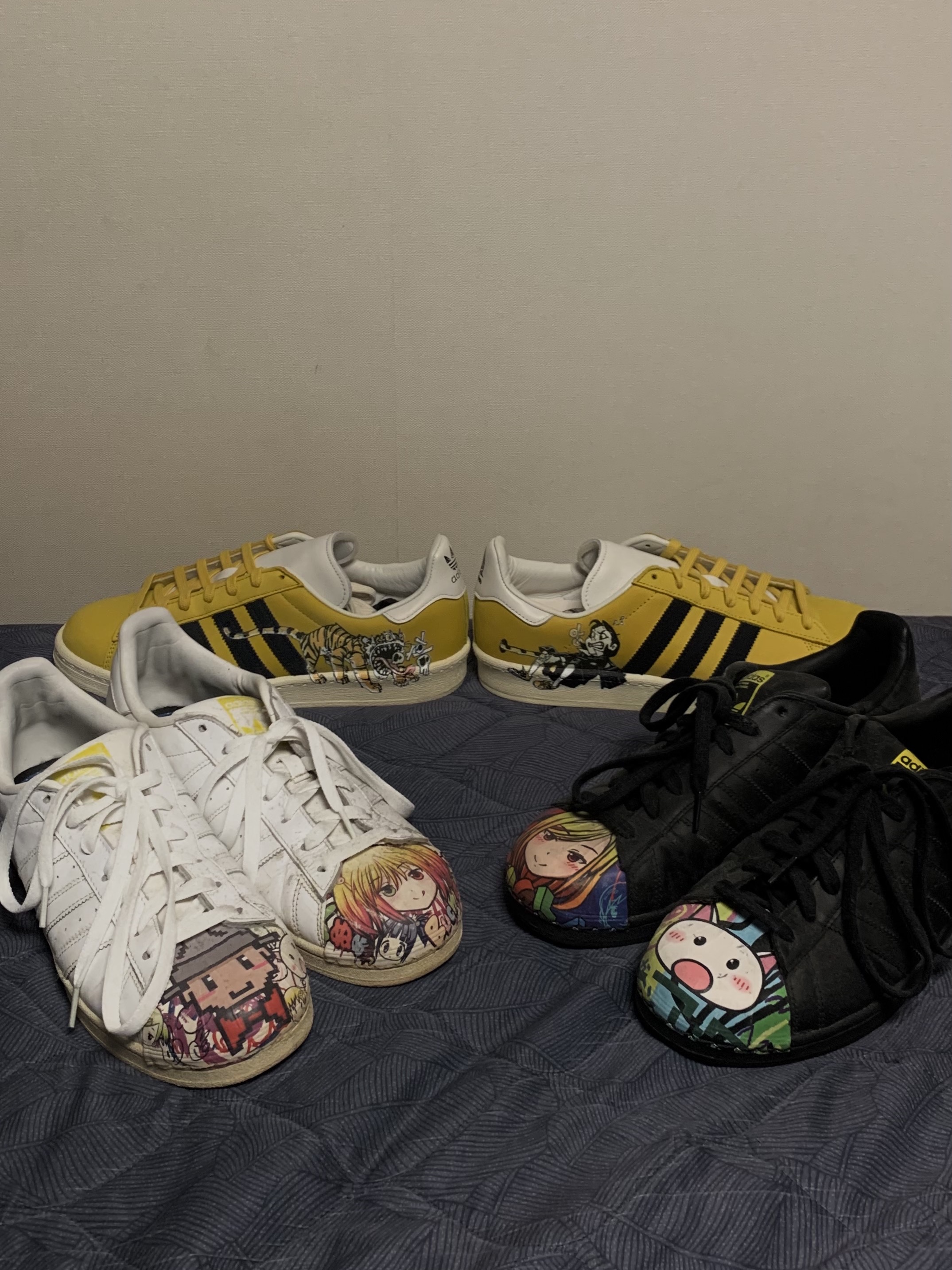 Adidas x Kasina x Kim Jung Gi Campus Hazy Yellow (Special Package) 착용 스타일 - 1