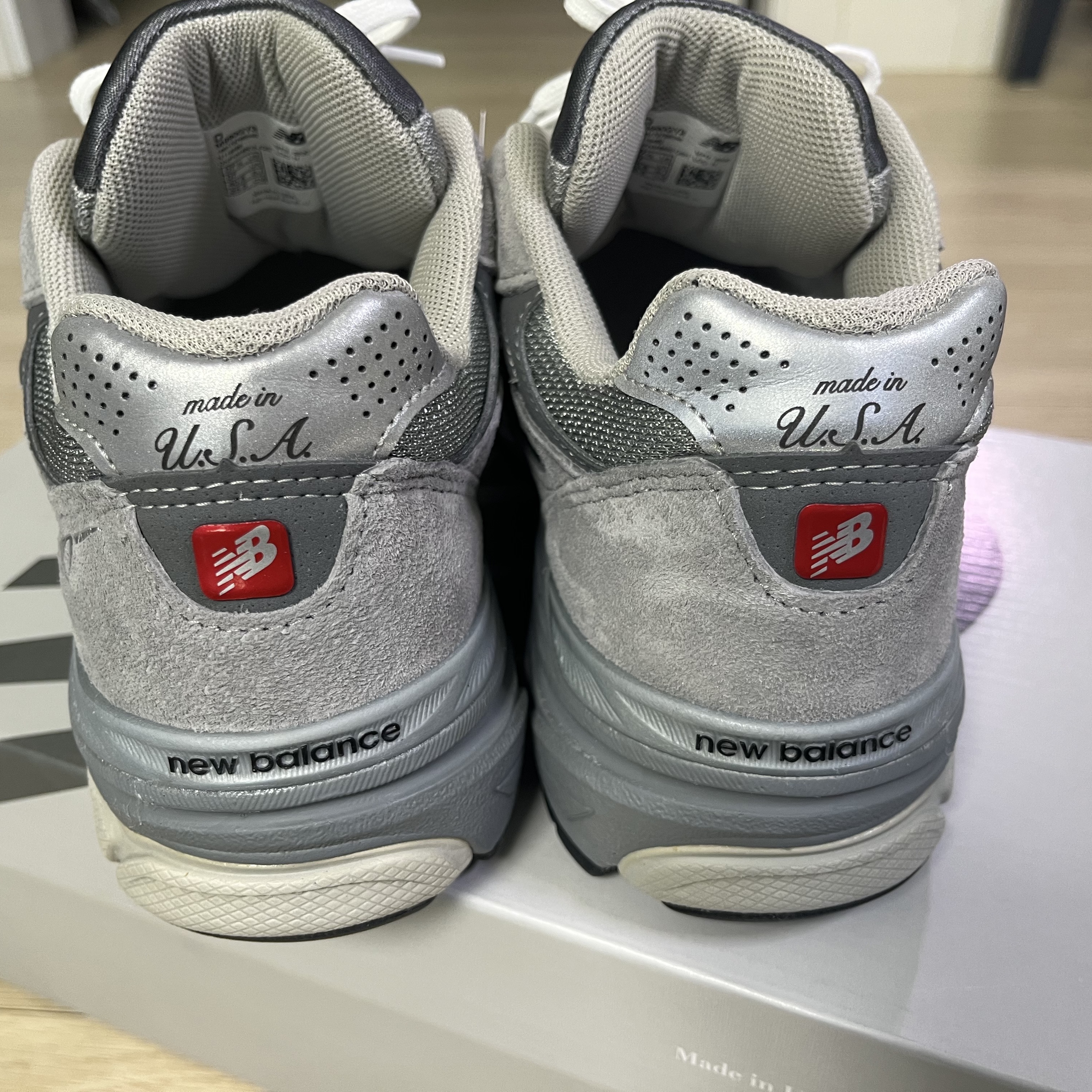 New Balance 990v3 Made in USA Grey - D Standard 착용 스타일 - 2