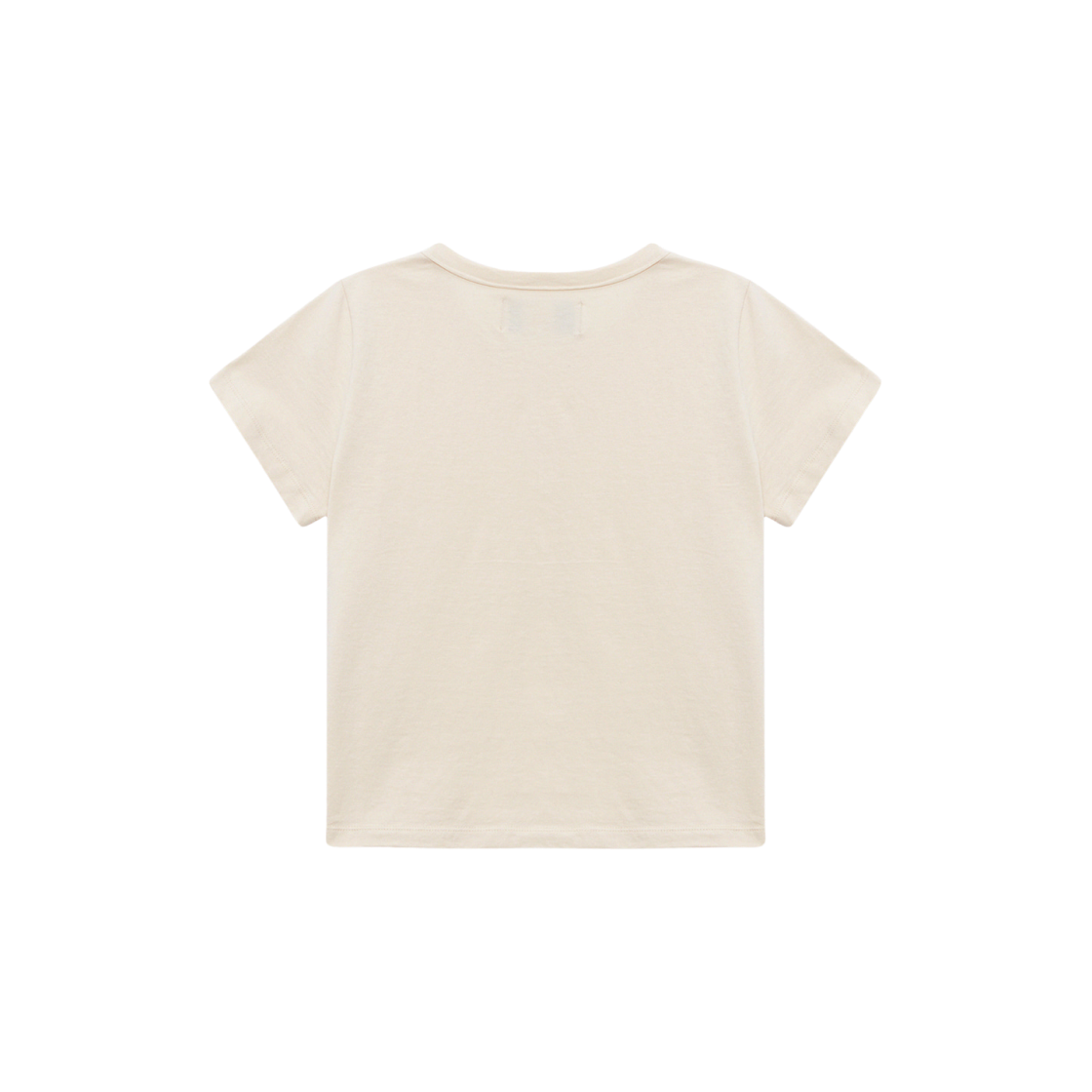 (W) Matin Kim Pintuck Logo Crop Top Beige 상세 이미지 2