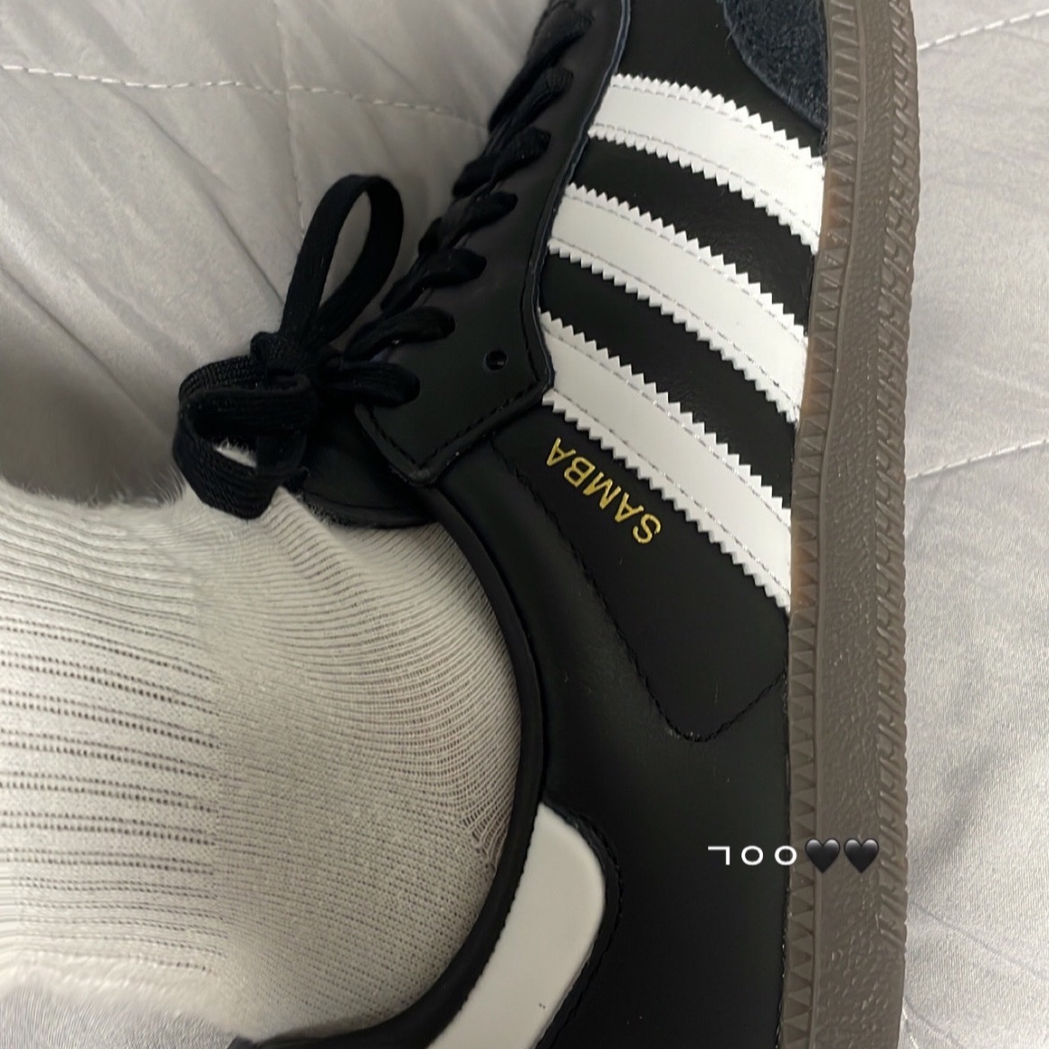Adidas Samba OG Black White Gum 착용 스타일