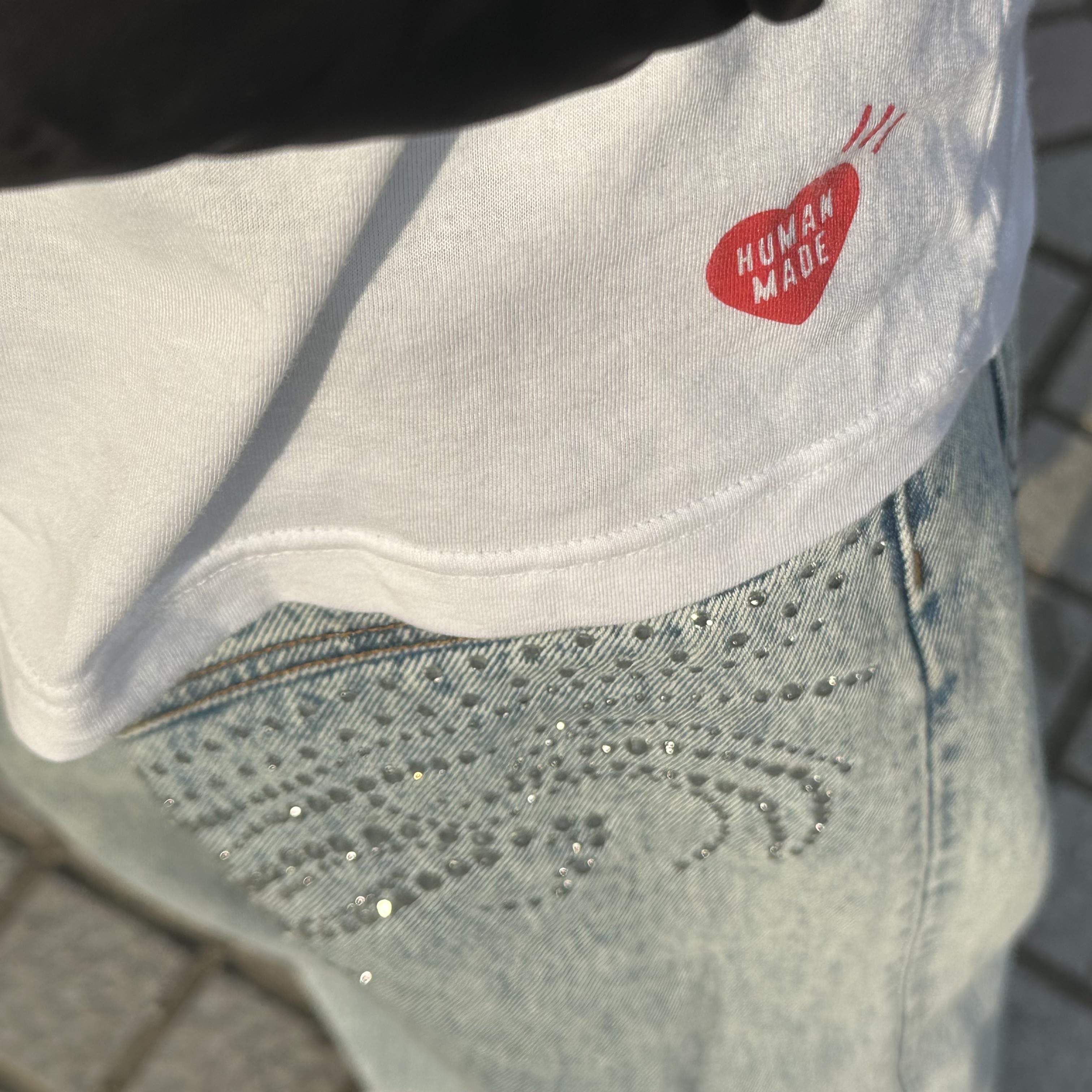 Human Made T-Shirts White (3 Pack), Stussy Dance Energy Hoodie Ash Heather 착용 스타일 - 1