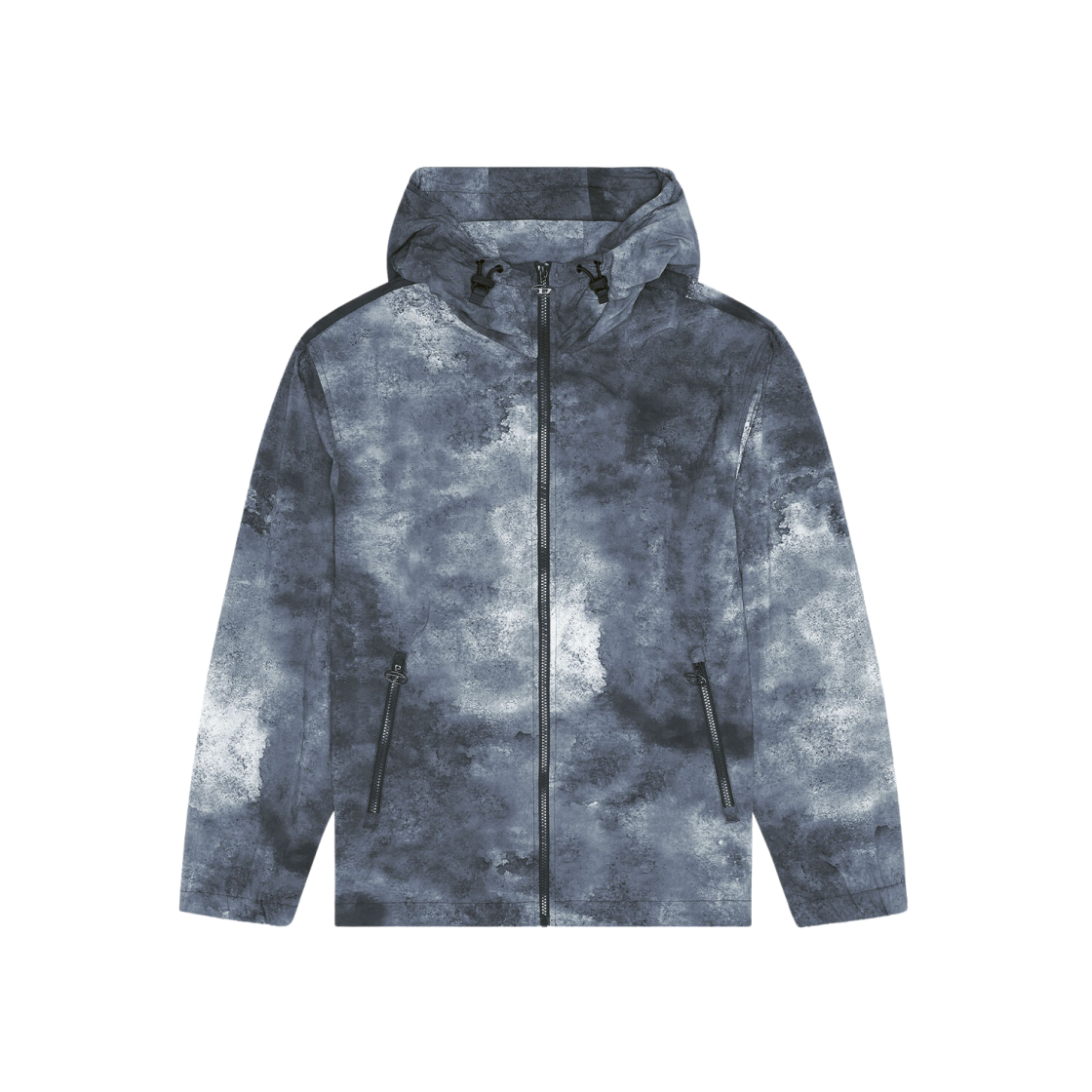 디젤 J워렛로고 워터컬러 이펙트 윈드브레이커 다크 그레이 Diesel KREAM