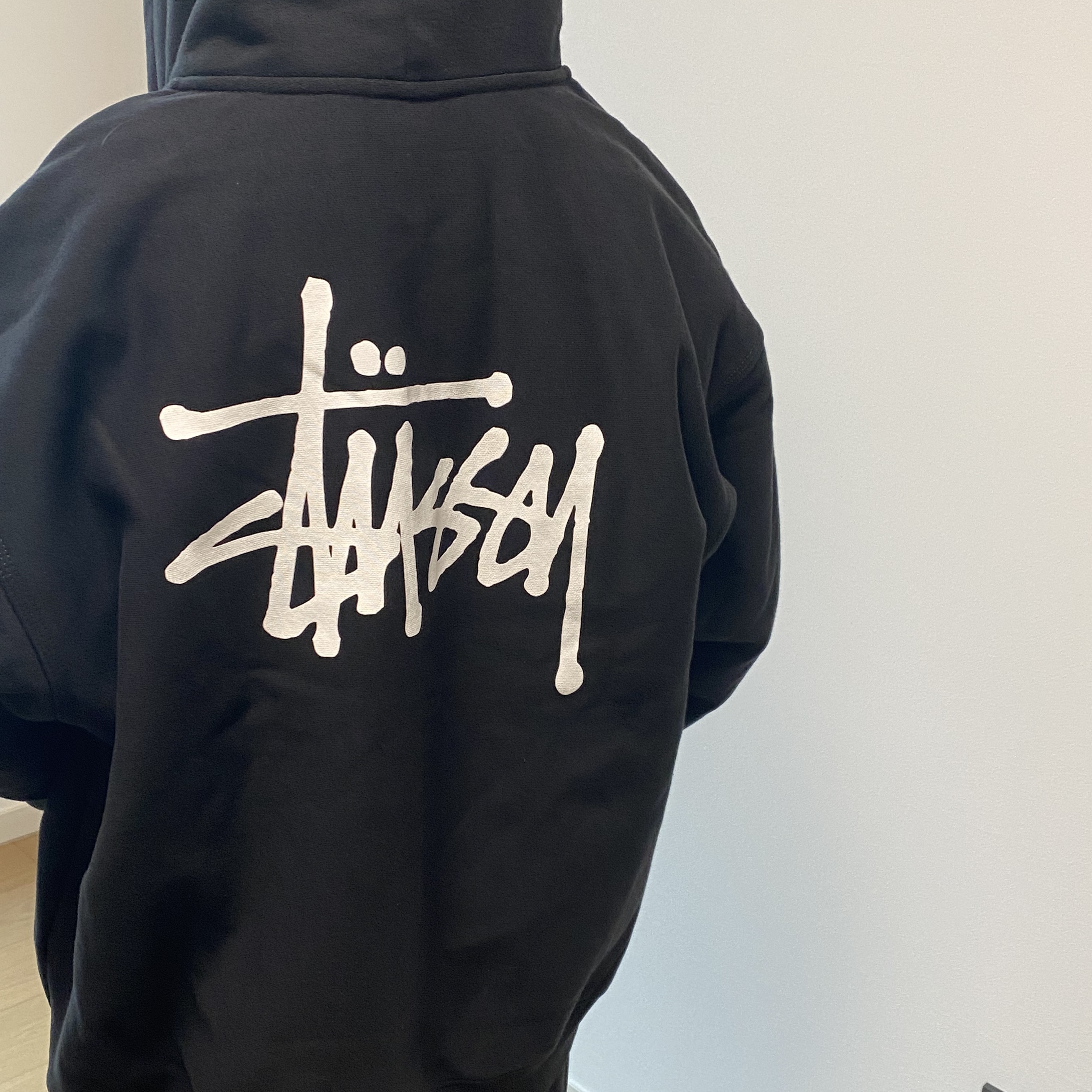 Stussy Basic Stussy Zip Hoodie Black 2023 착용 스타일
