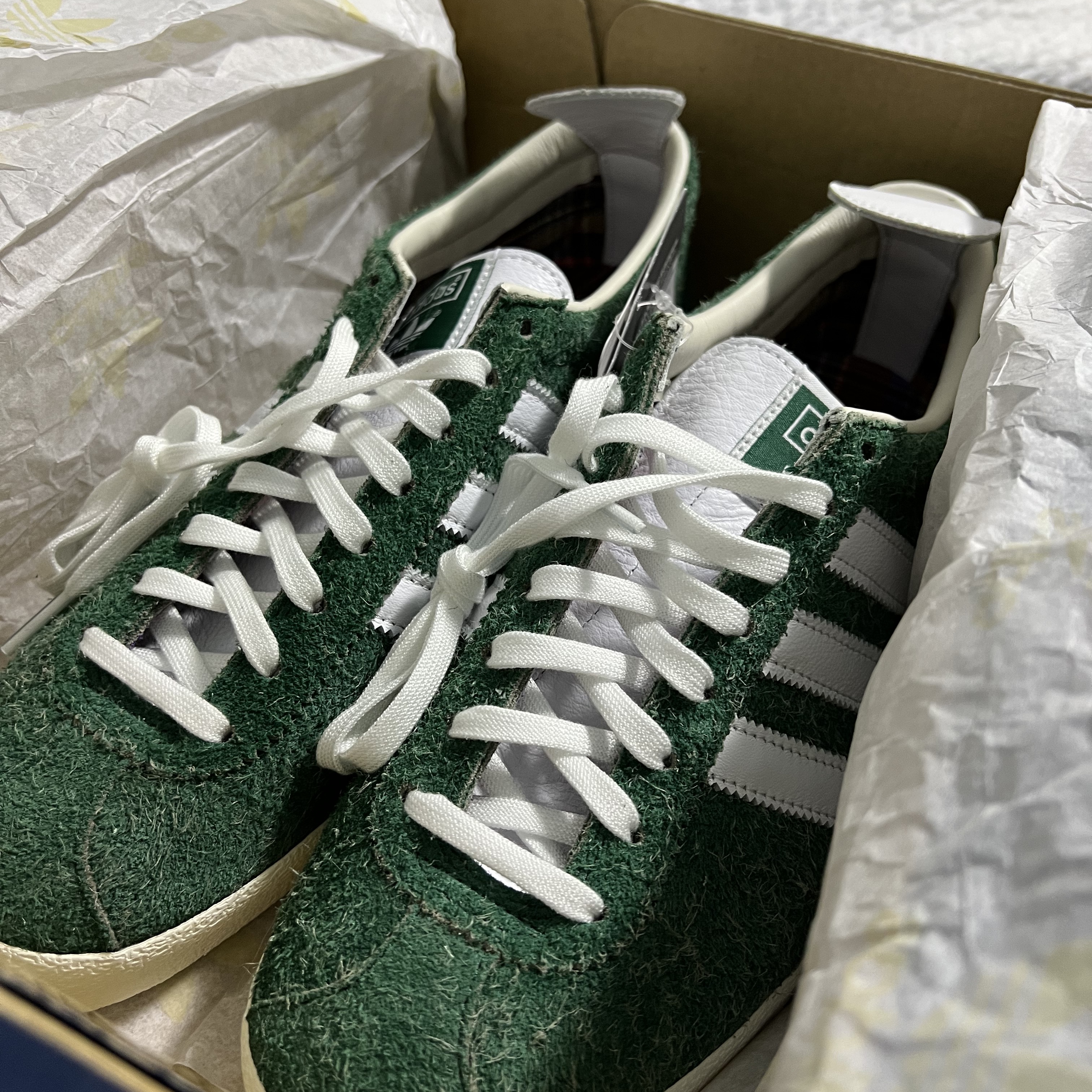 Adidas Gazelle Vintage Collegiate Green 착용 스타일 - 1