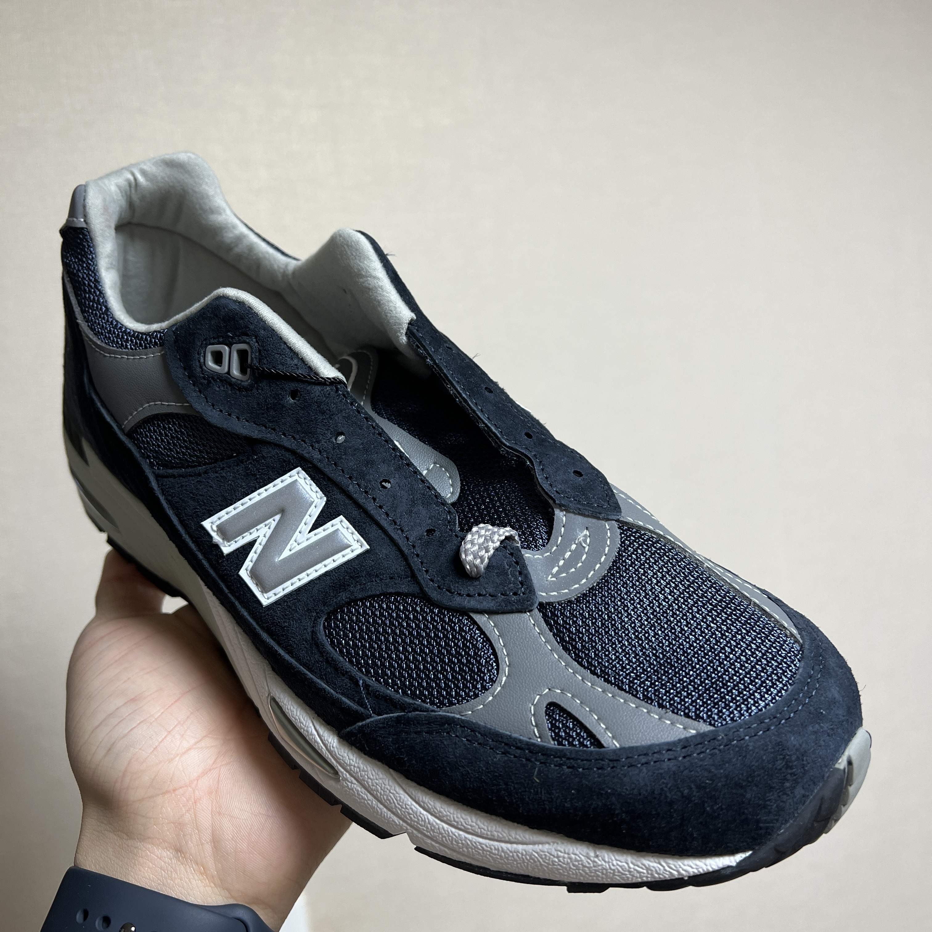 New Balance 991 Made in UK Navy 착용 스타일