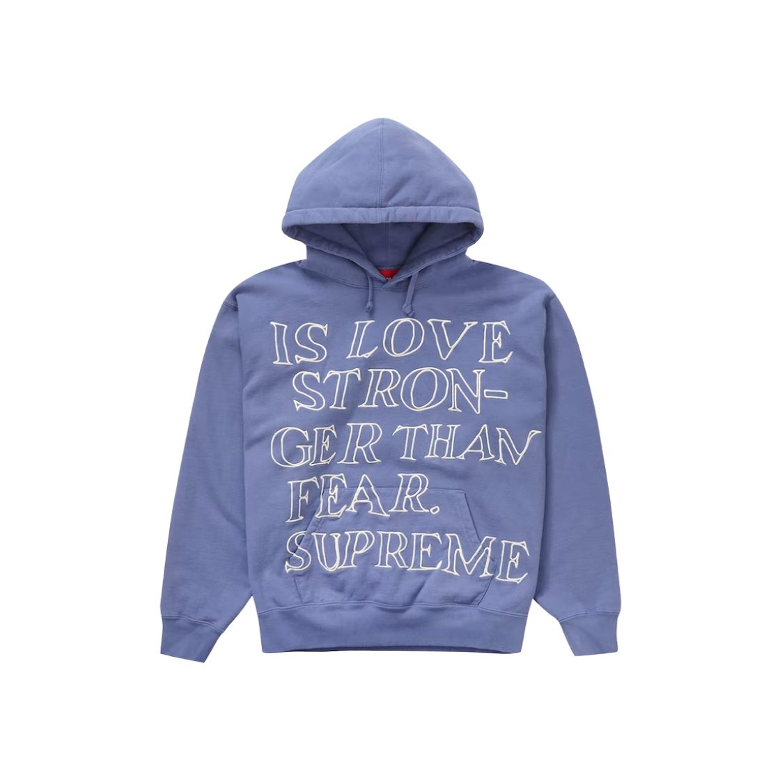 Supreme Stronger Than Fear Hooded Sweatshirt Light Purple - 23SS 상세 이미지 1