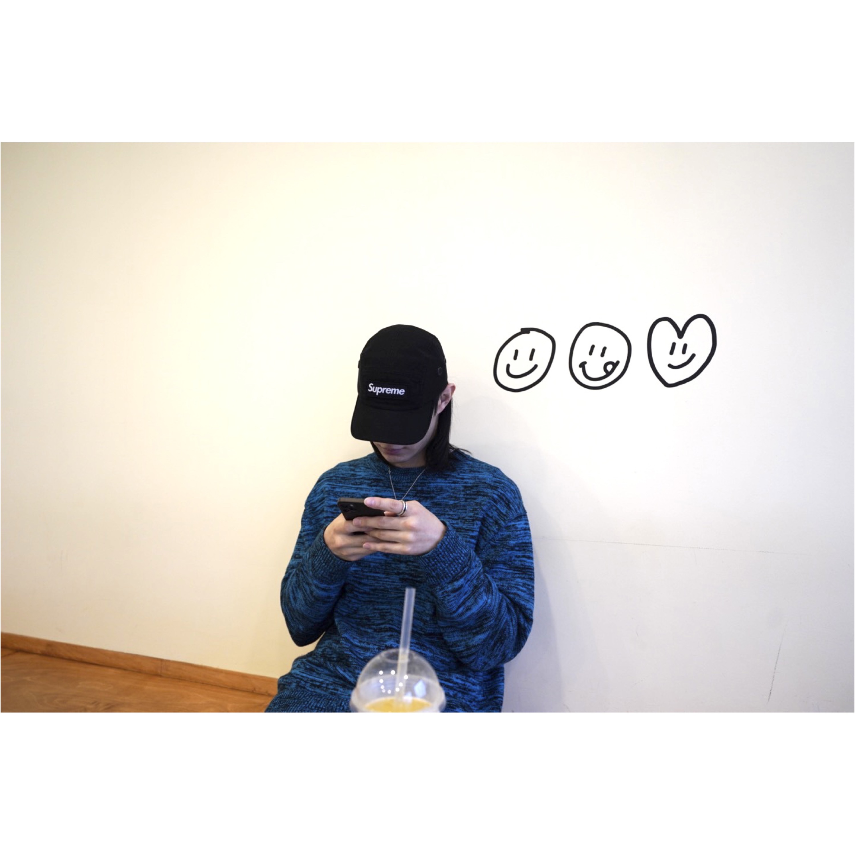 Supreme Military Camp Cap Black - 22FW 착용 스타일