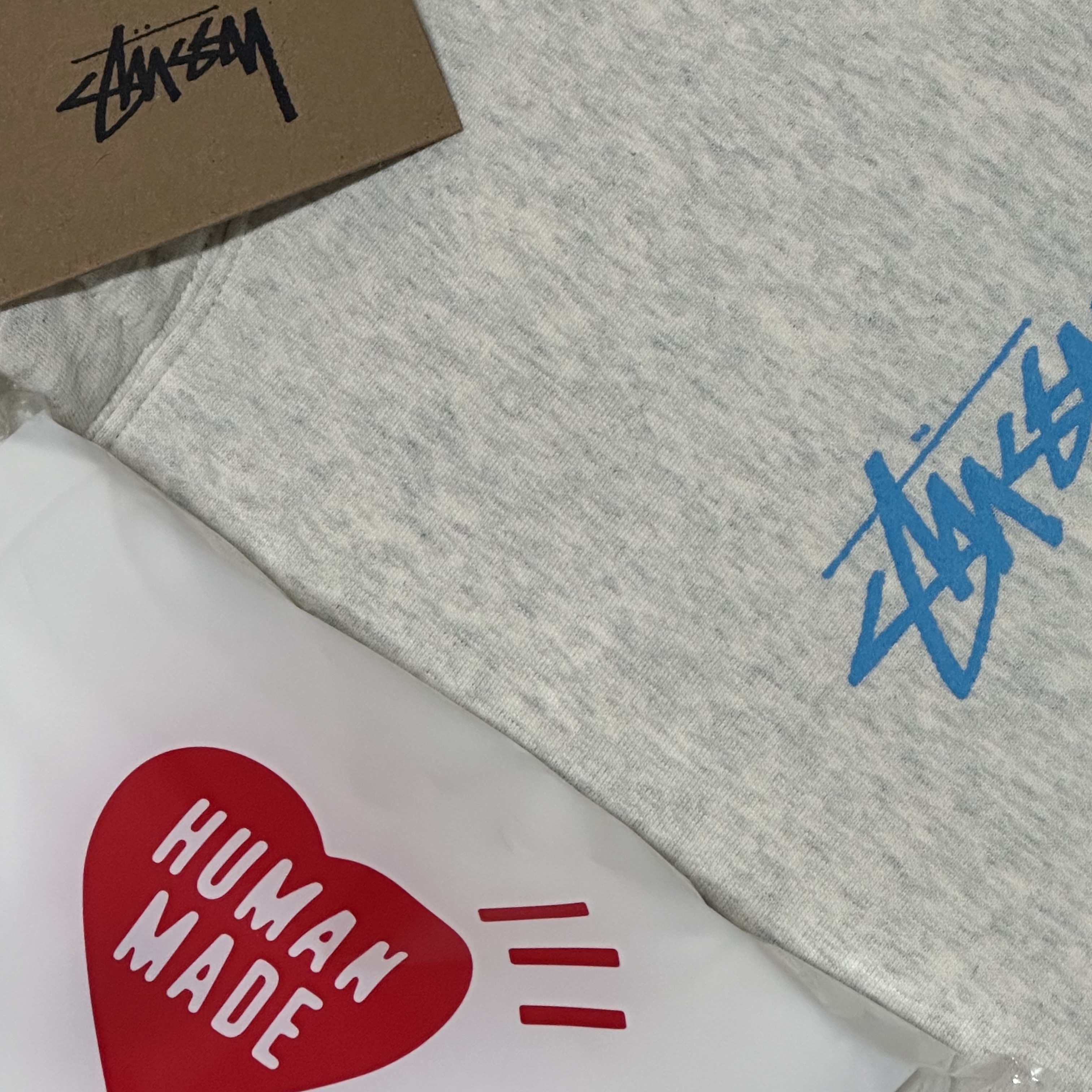 Human Made T-Shirts White (3 Pack), Stussy Dance Energy Hoodie Ash Heather 착용 스타일 - 4
