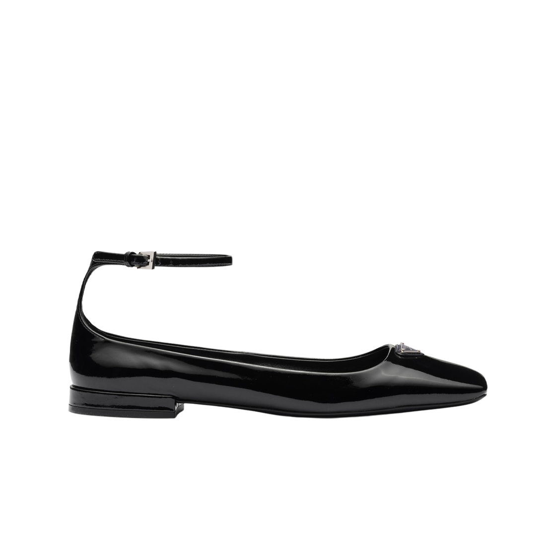 1F036N-069-F0002 (W) Prada Patent Leather Ballerinas Black