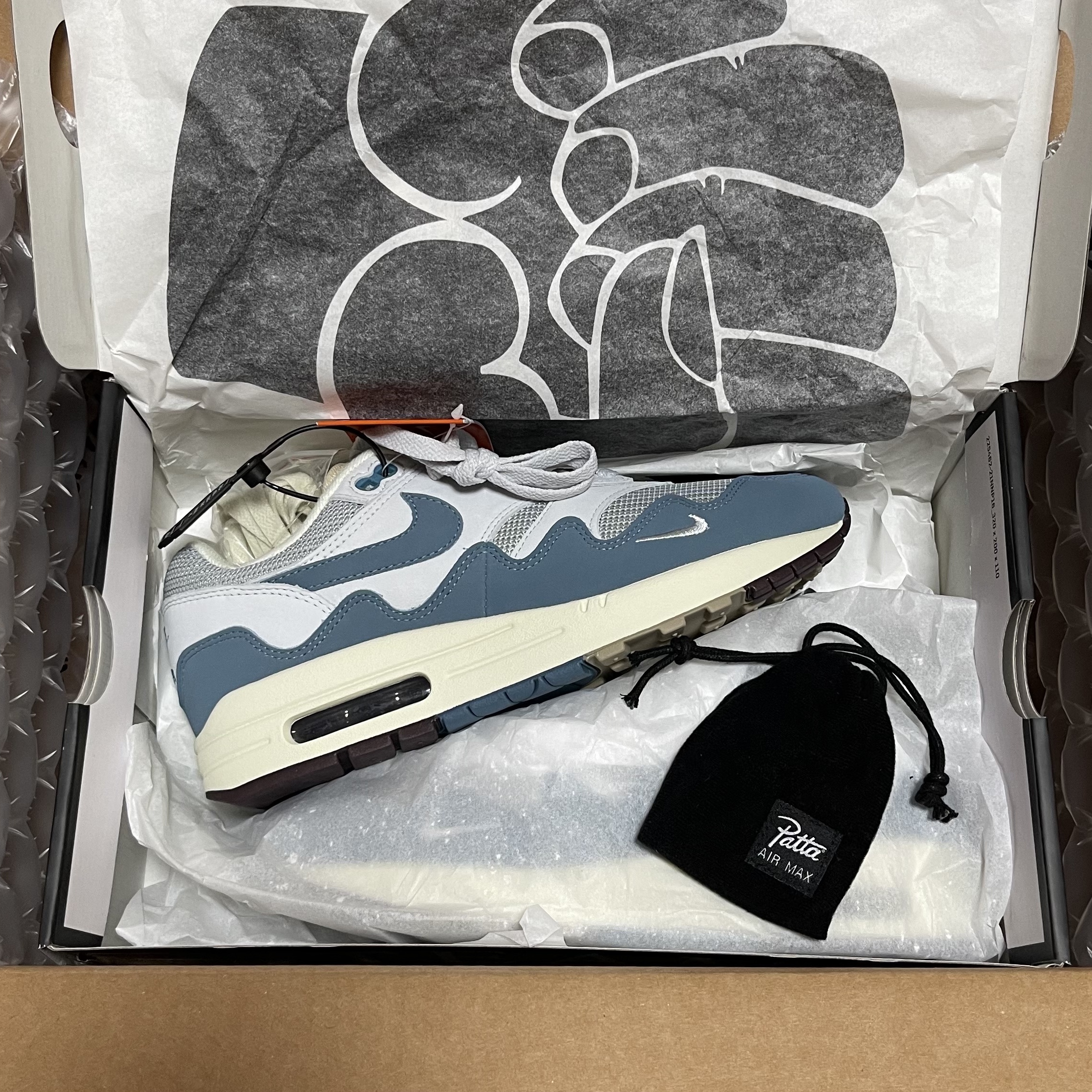 Nike x Patta Air Max 1 Noise Aqua 착용 스타일