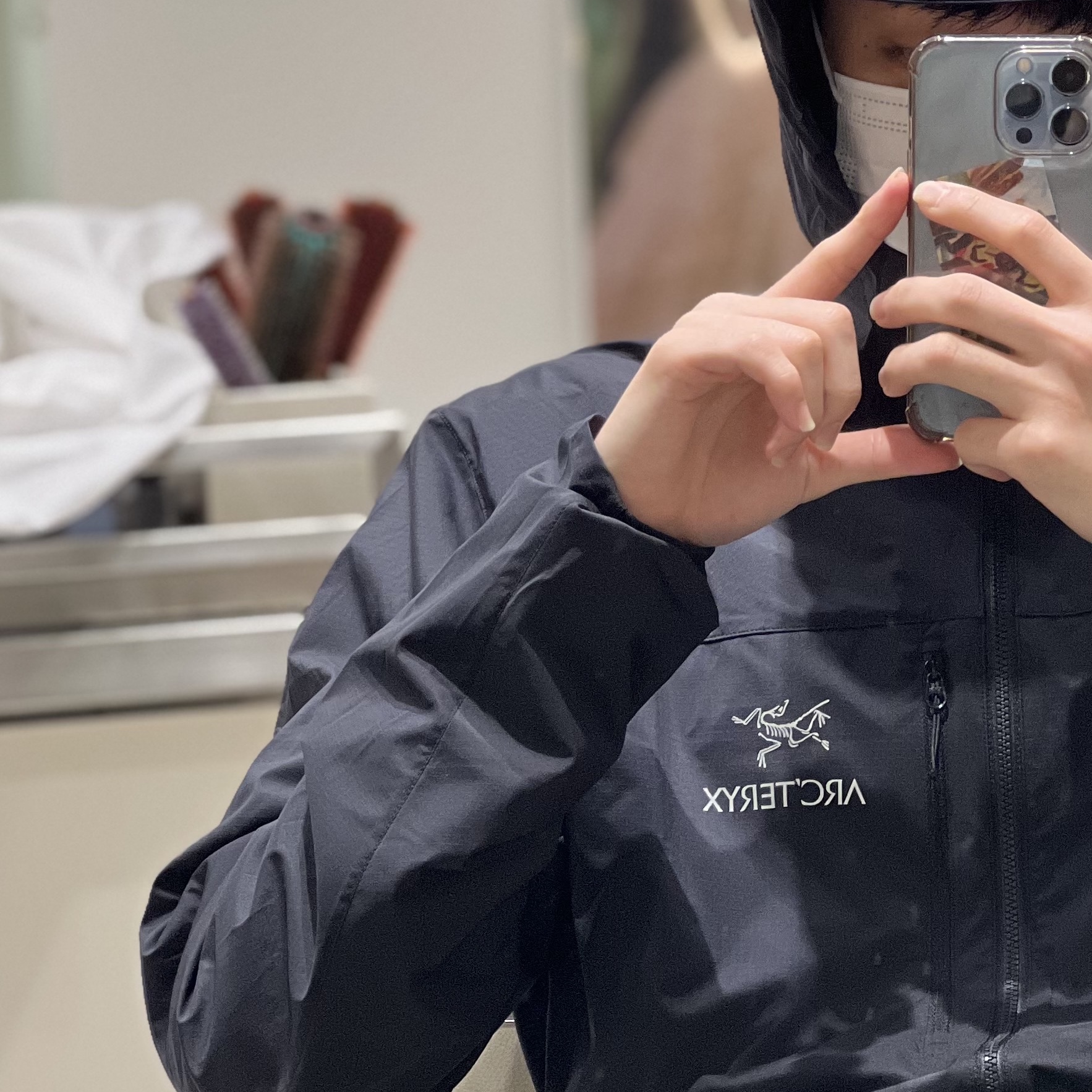 Arc'teryx Squamish Hoody Black 착용 스타일