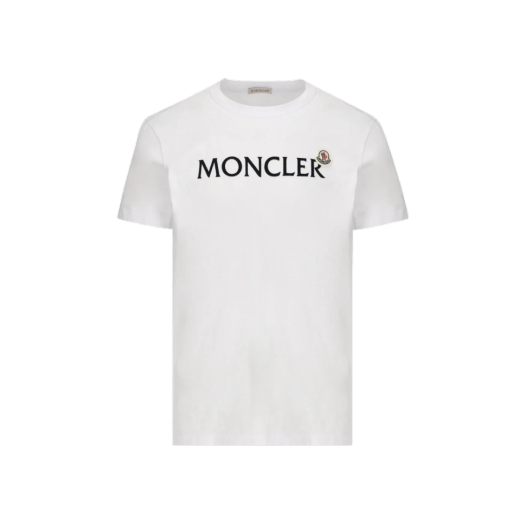 몽클레르 샤이니 그래픽 티셔츠 화이트 - 23SS