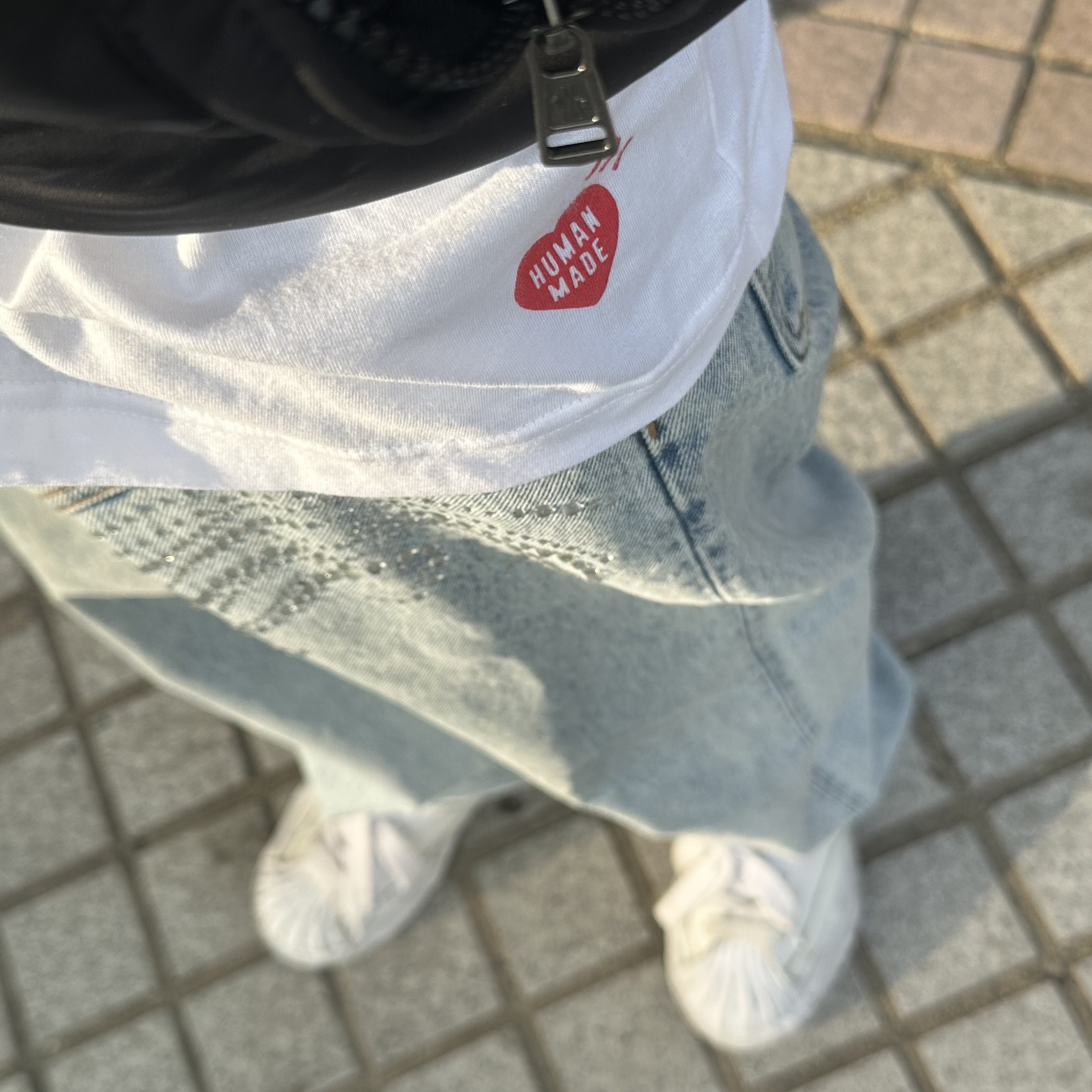 Human Made T-Shirts White (3 Pack), Stussy Dance Energy Hoodie Ash Heather 착용 스타일 - 2