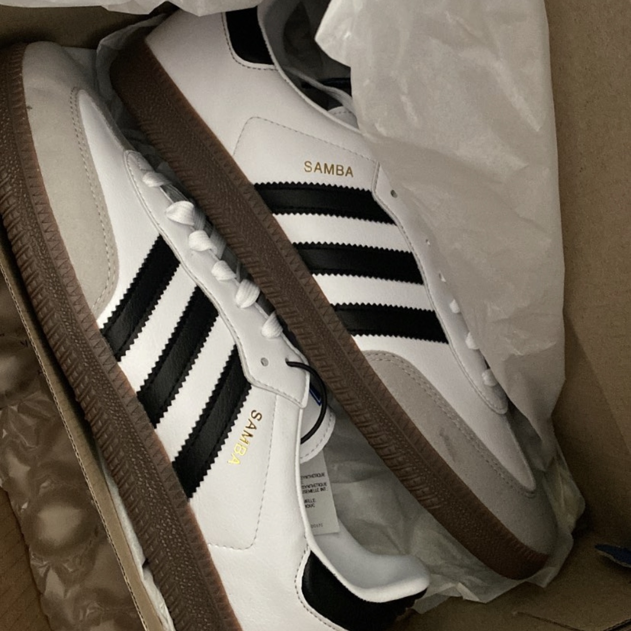 Adidas Samba Vegan White Black 착용 스타일