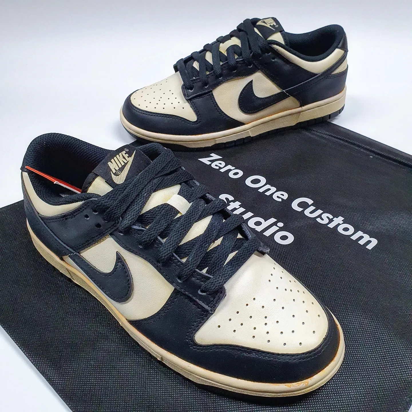 Nike Dunk Low Retro Black 착용 스타일 - 1