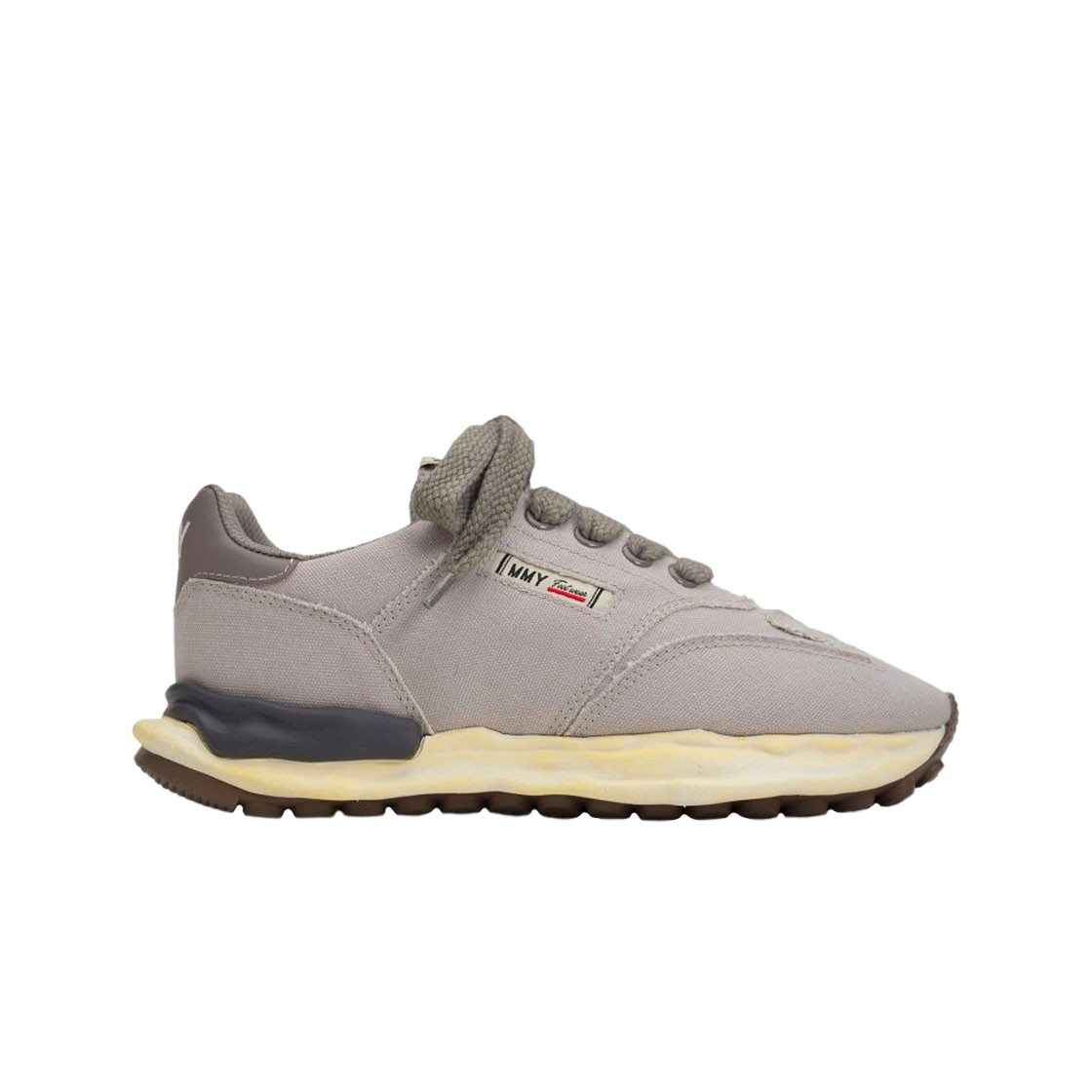메종 미하라 야스히로 OG 솔 워시드 캔버스 클래식 러닝 스니커즈 그레이(Mihara Yasuhiro OG Sole Washed Canvas Running Sneakers Grey) - 1