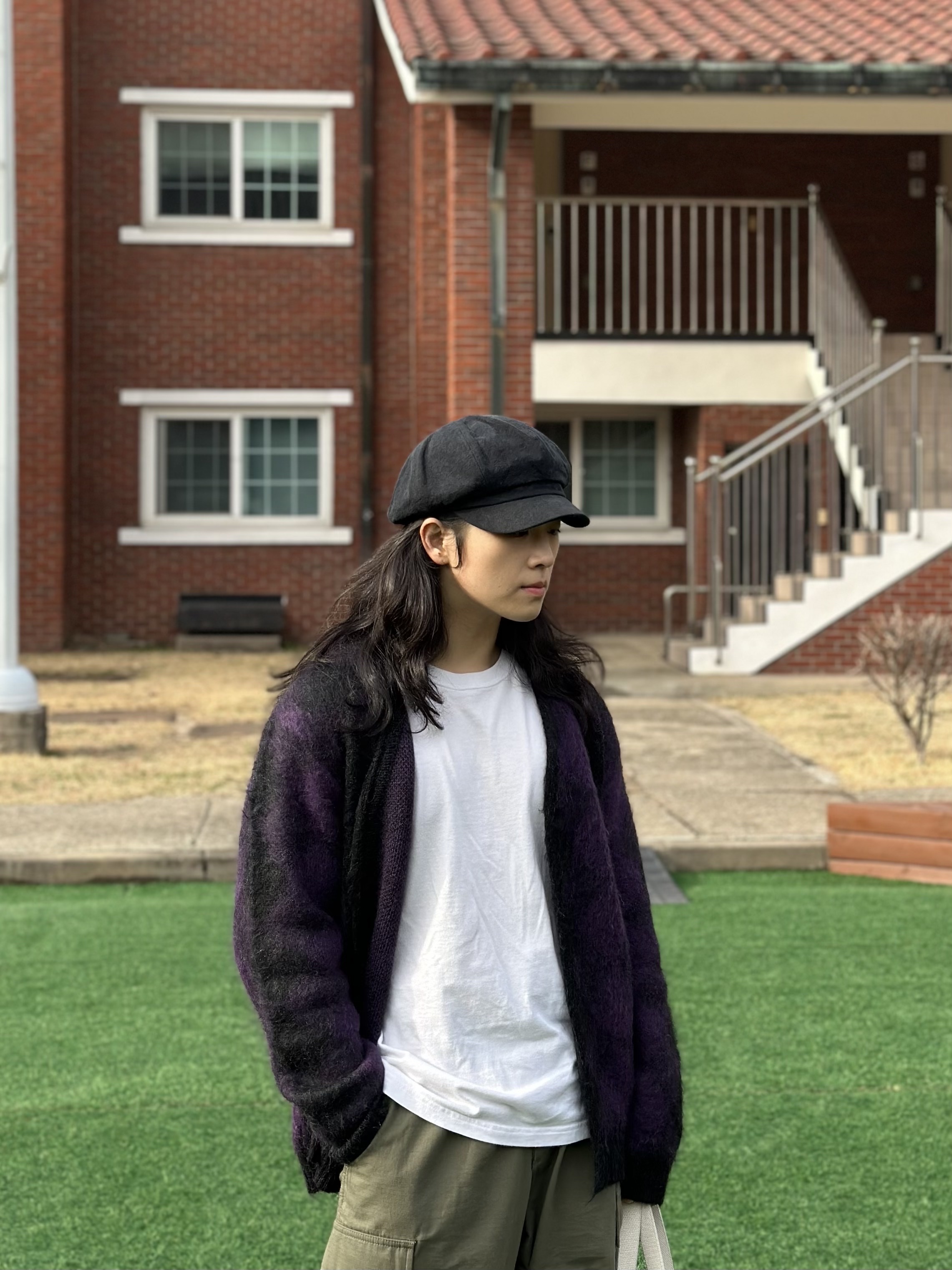 Needles Mohair Cardigan Diamond Charcoal, Asics Jog 100 S White Green - 2E Wide 착용 스타일 - 2