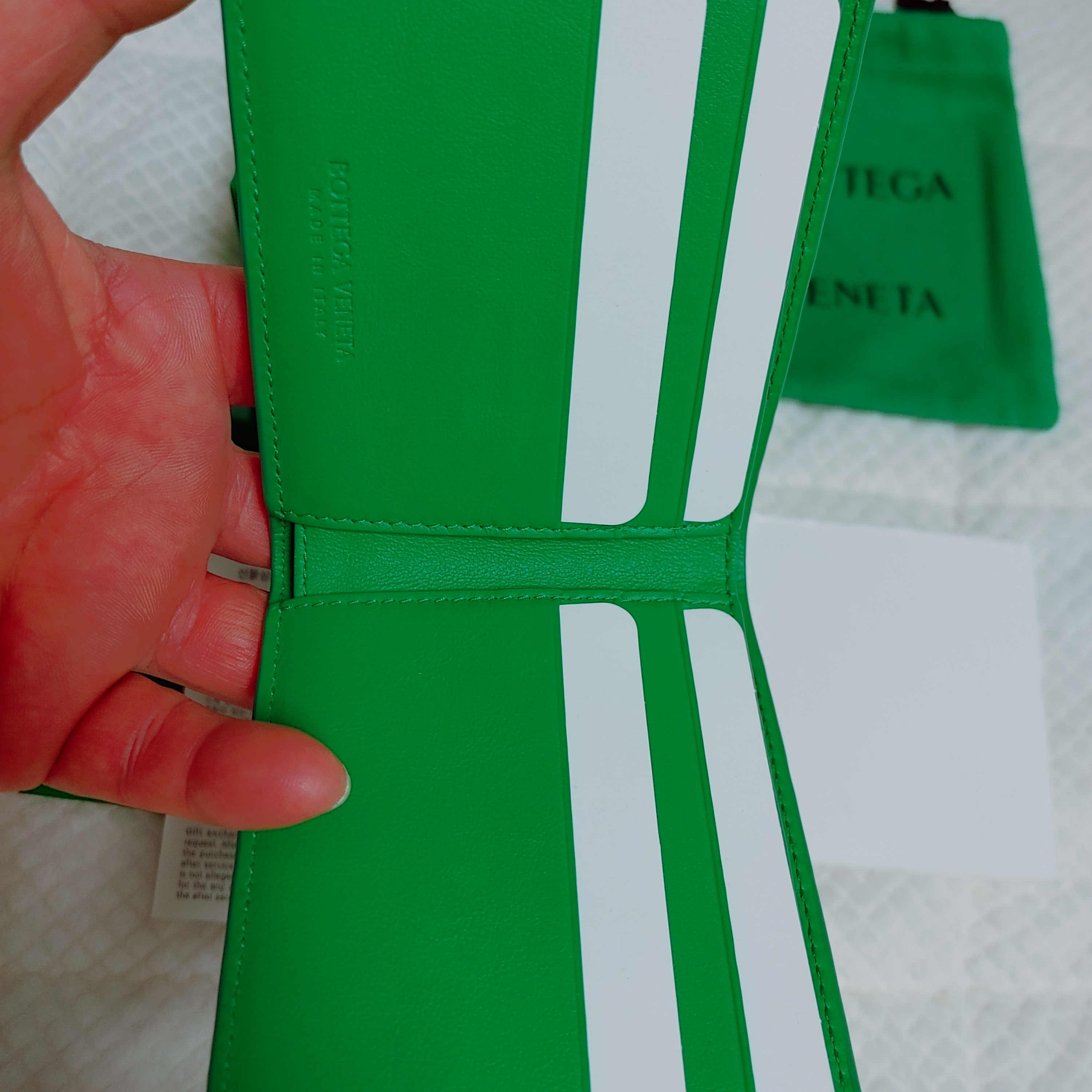 Bottega Veneta Bi-Fold Wallet Parakeet 착용 스타일 - 2