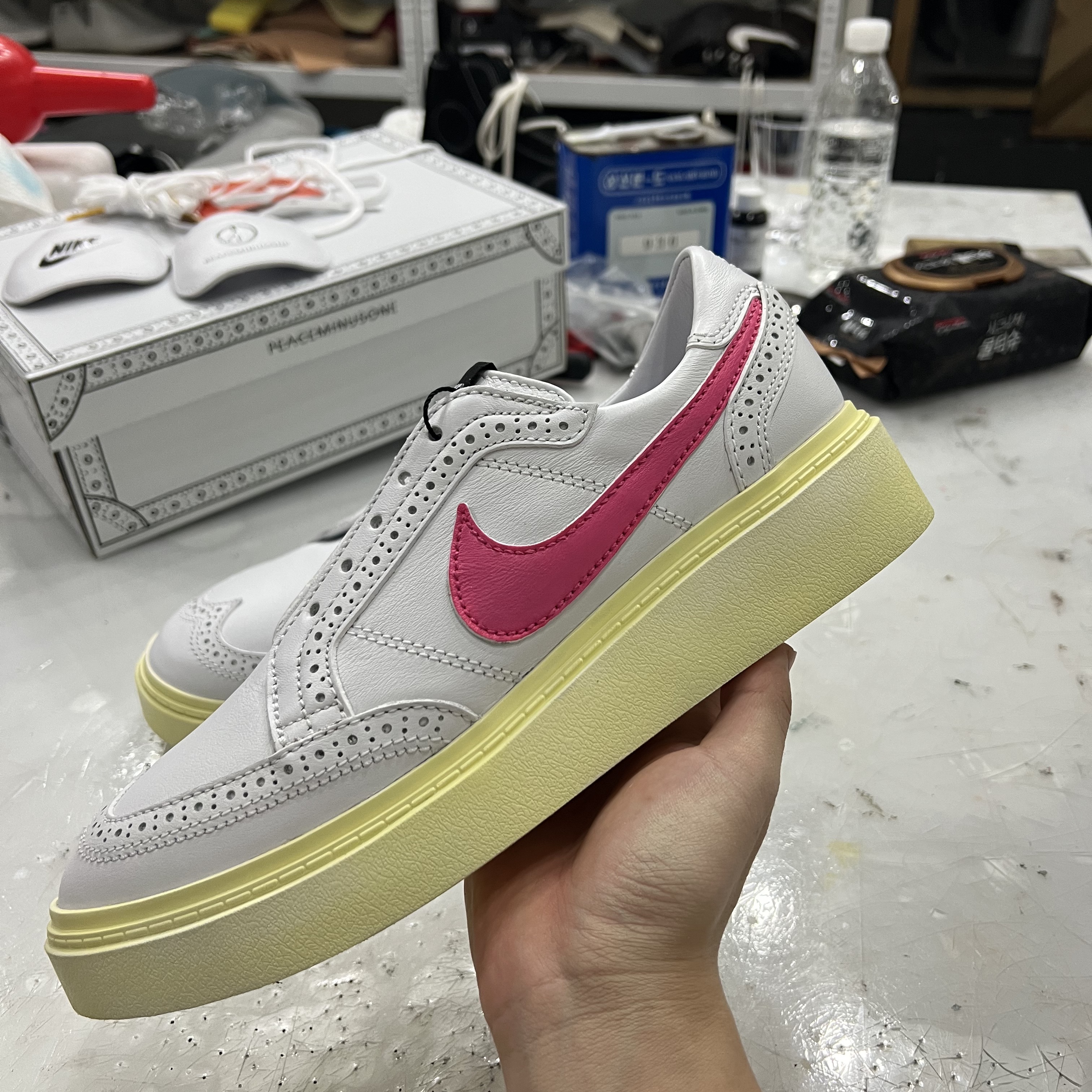 Nike x Peaceminusone Kwondo1 White 착용 스타일 - 5