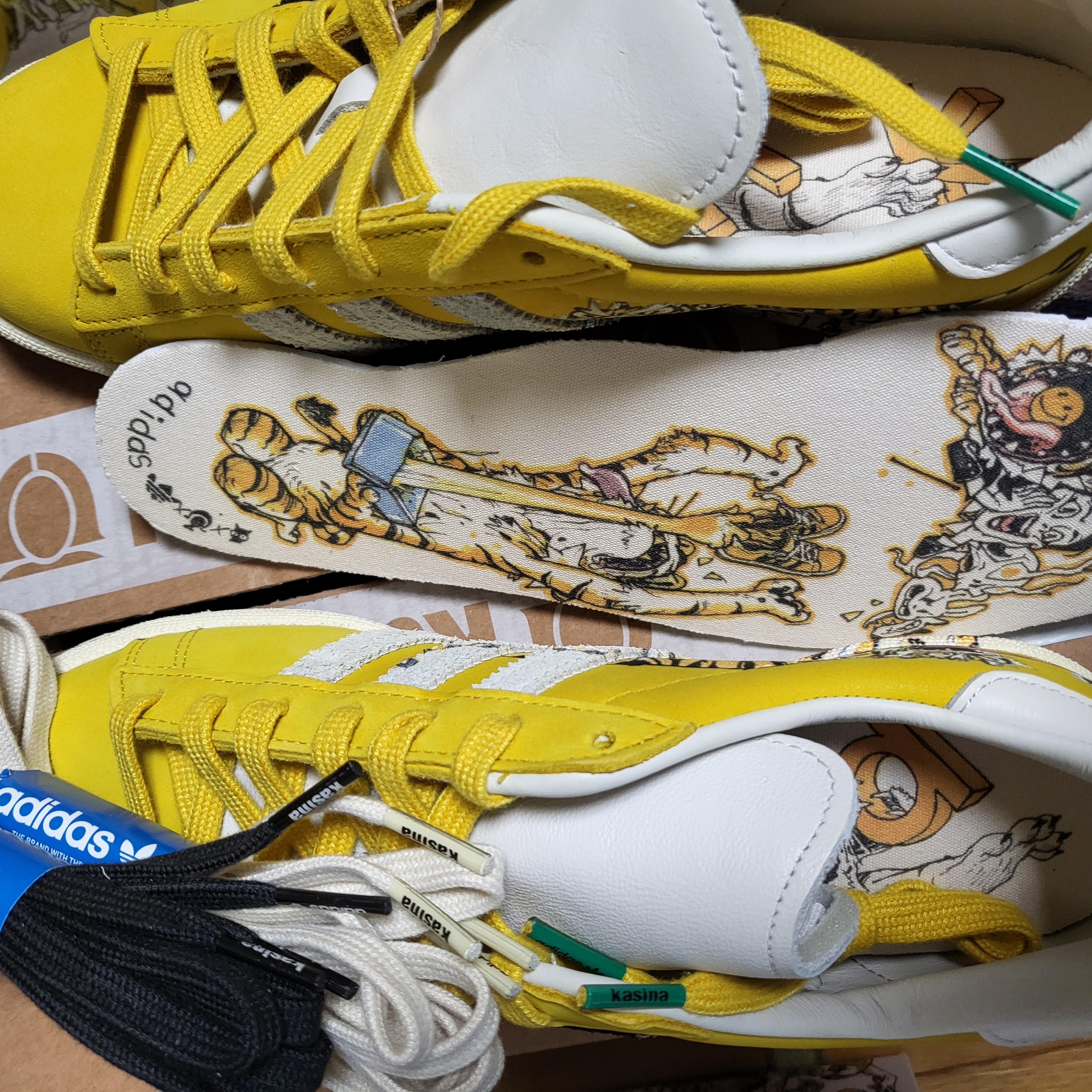 Adidas x Kasina x Kim Jung Gi Campus Hazy Yellow (Special Package) 착용 스타일 - 4
