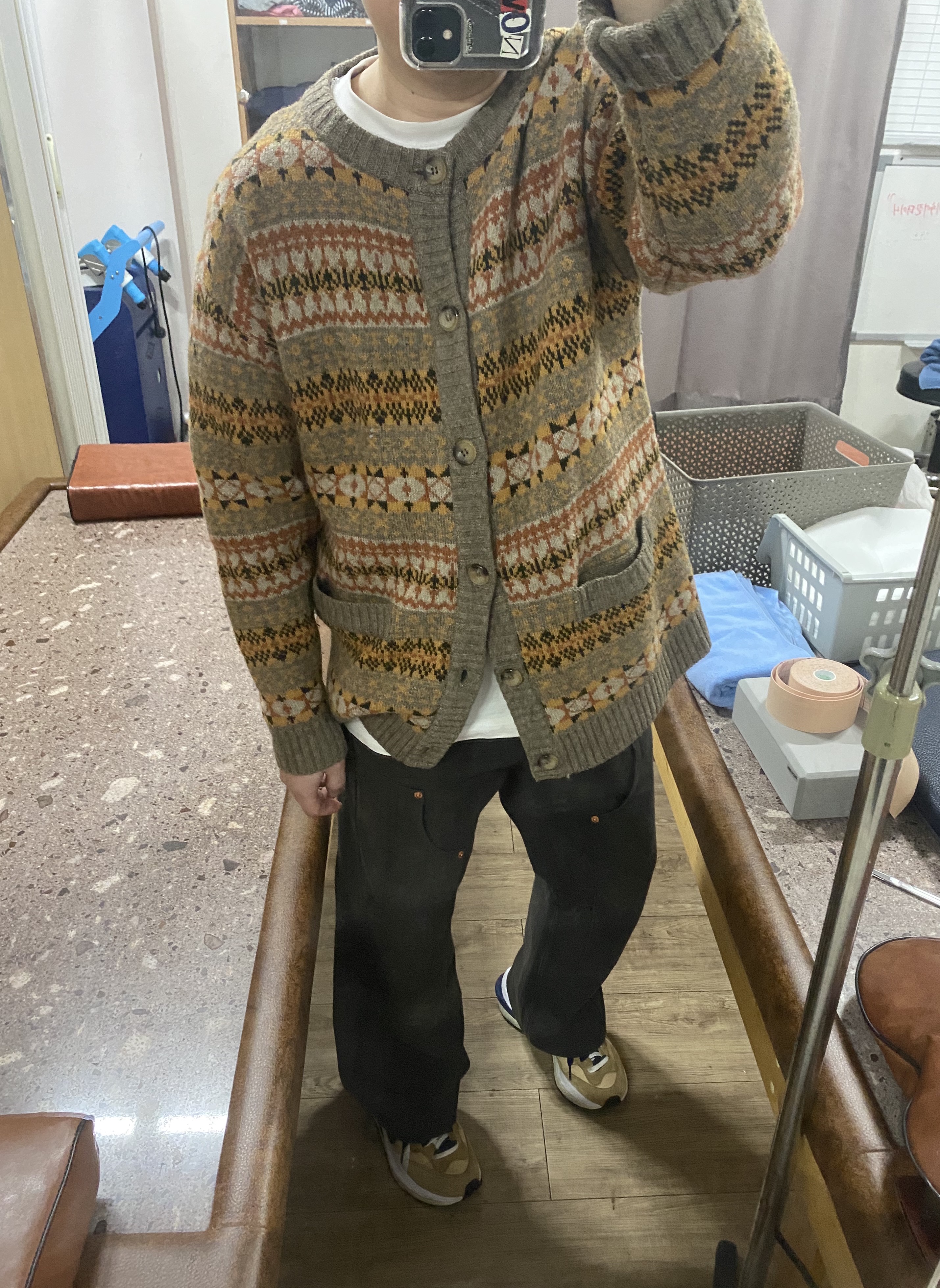 Nike x Sacai VaporWaffle Sesame and Blue Void 착용 스타일 - 1