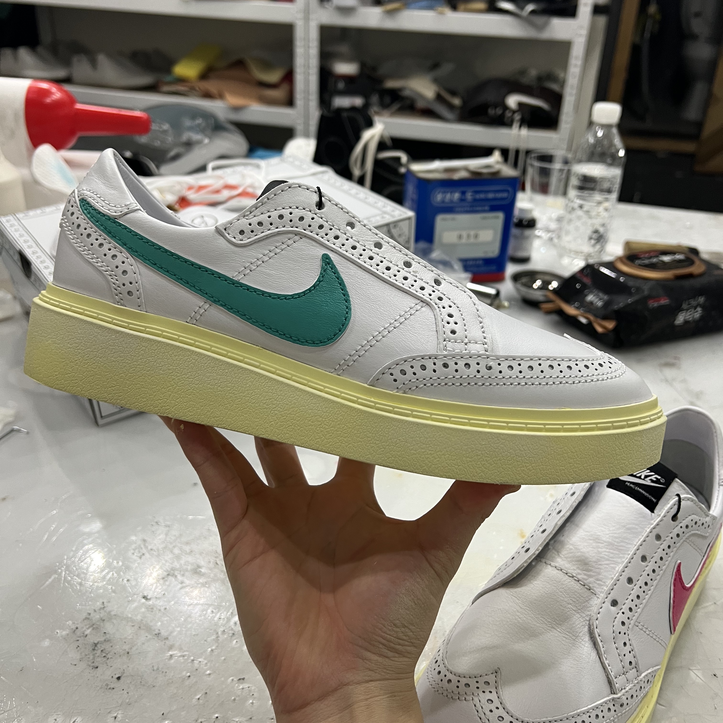 Nike x Peaceminusone Kwondo1 White 착용 스타일 - 2