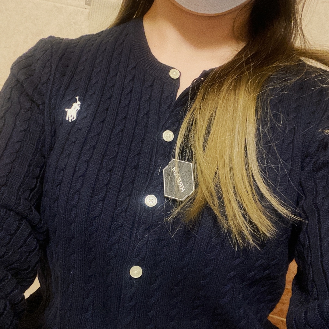 [30% 적립] Polo Ralph Lauren Children Mini Cable Cotton Cardigan Hunter Navy 착용 스타일