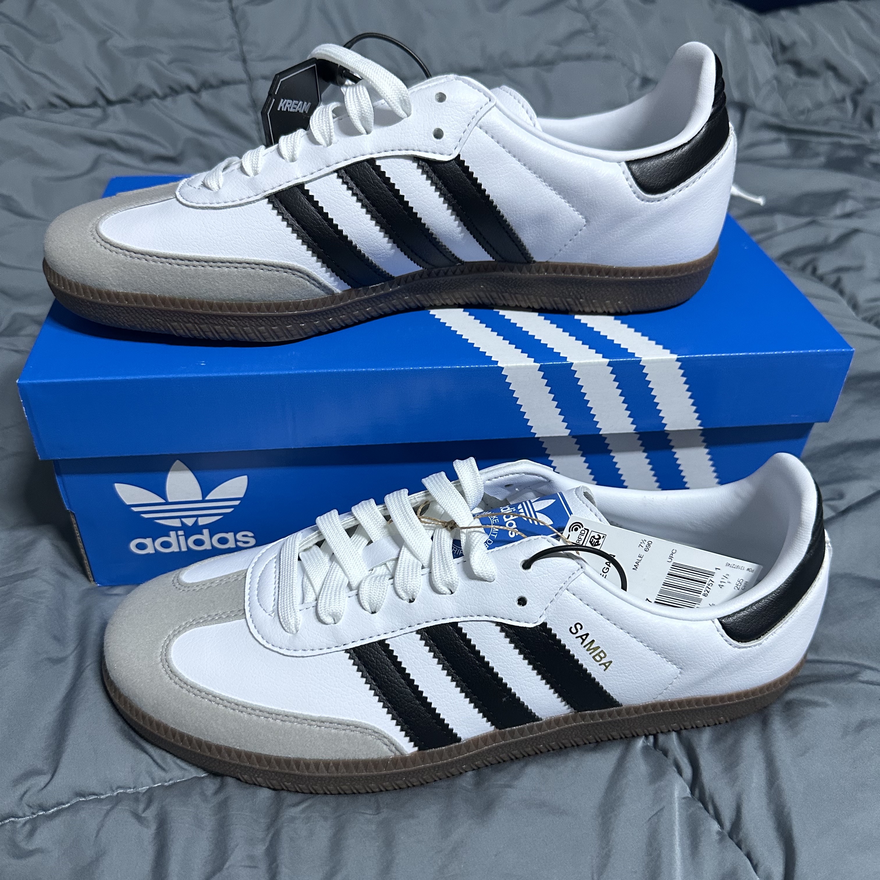 Adidas Samba Vegan White Black 착용 스타일