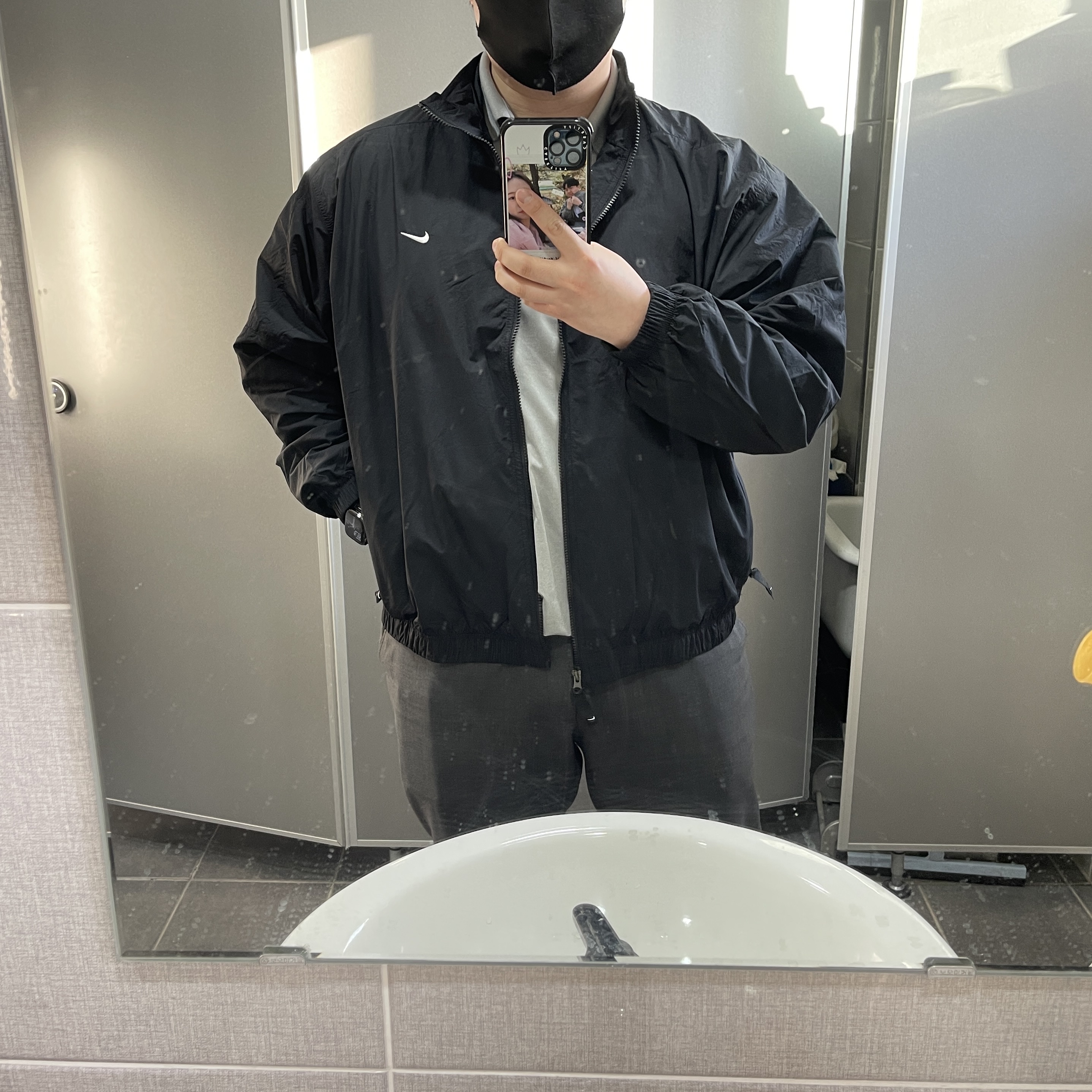 Nike NRG Solo Swoosh Woven Track Jacket Black - US/EU 착용 스타일 - 1