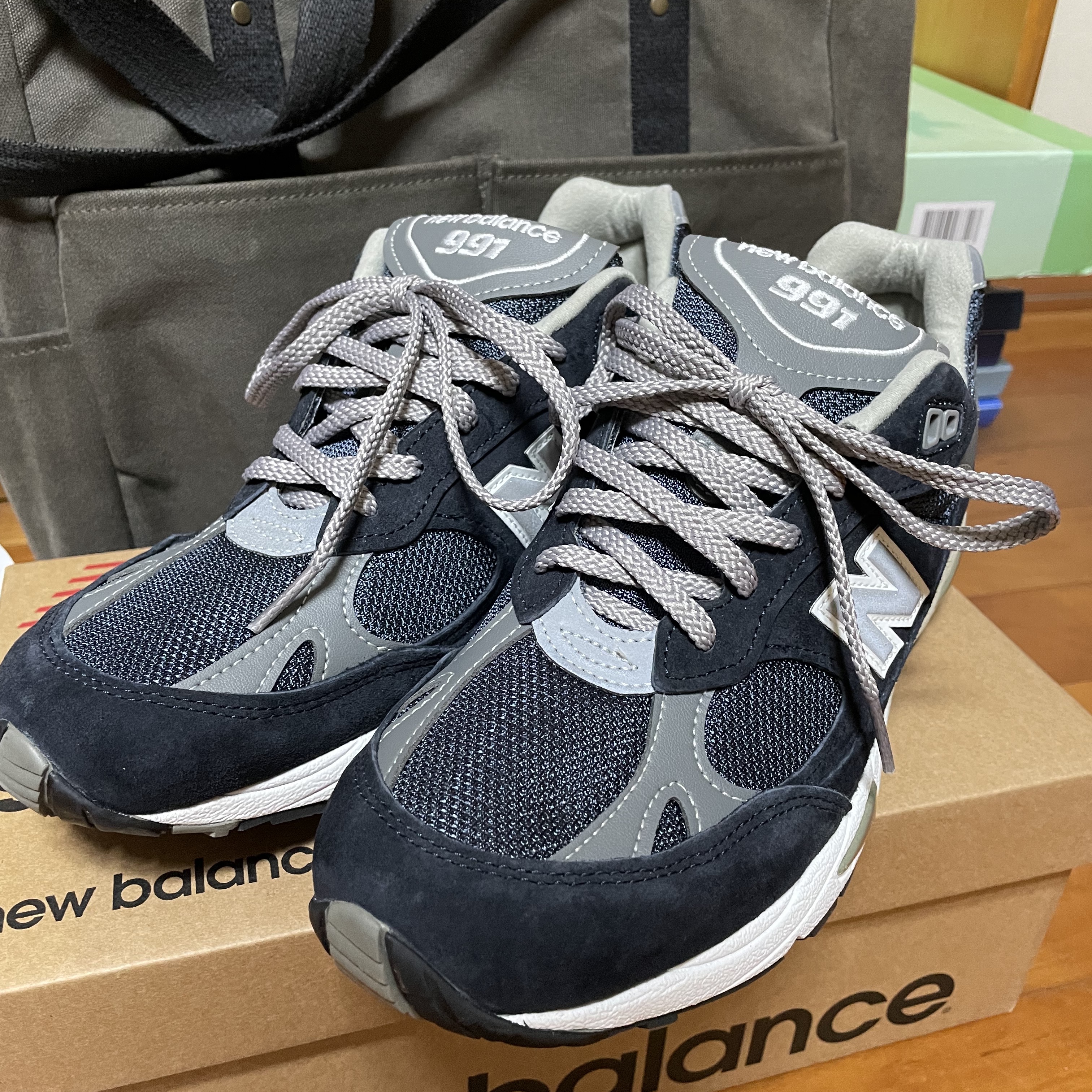 New Balance 991 Made in UK Navy 착용 스타일
