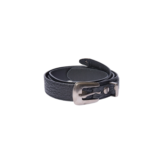 30 Montaigne Loop Belt Black Ultrasoft Calfskin, 15 MM