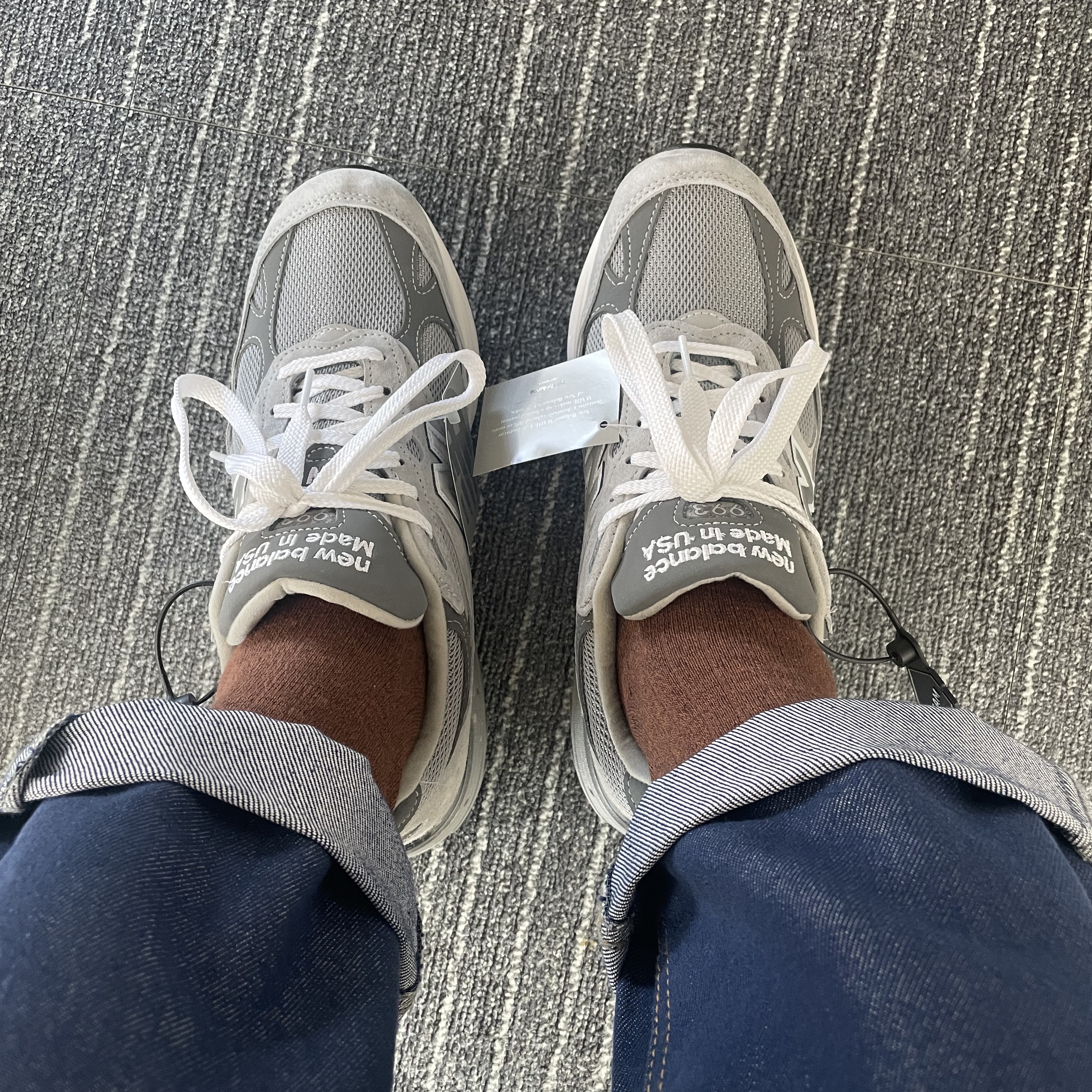 New Balance 993 Made in USA Grey - D Standard 착용 스타일 - 1