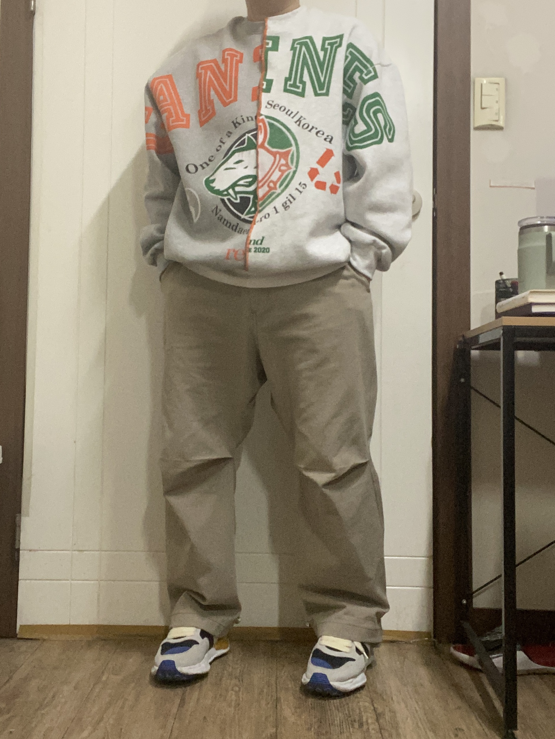 Maison Mihara Yasuhiro x Nigel Cabourn FR Army Sneakers Navy 착용 스타일 - 2
