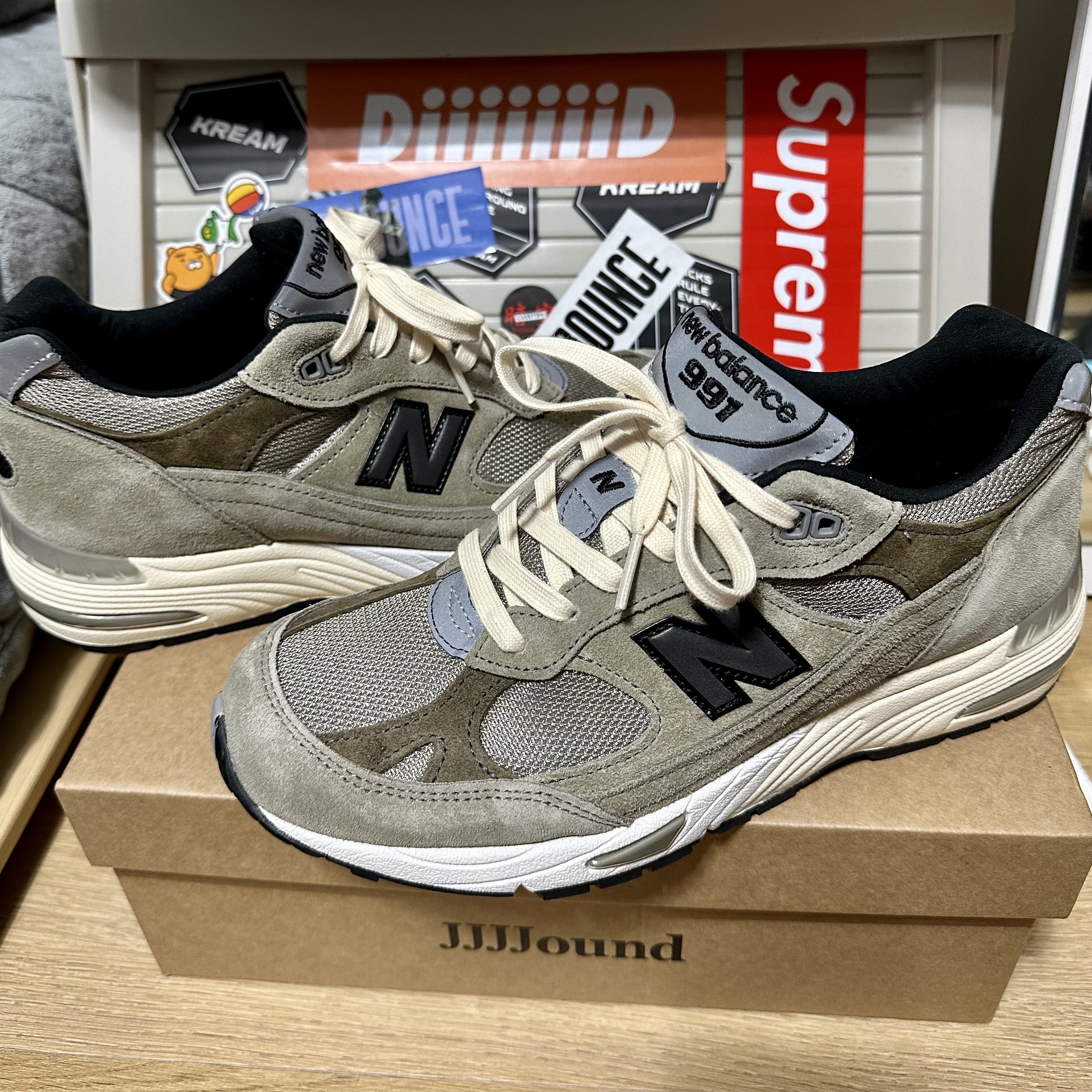 New Balance x JJJJound 991 Made in UK Grey 착용 스타일