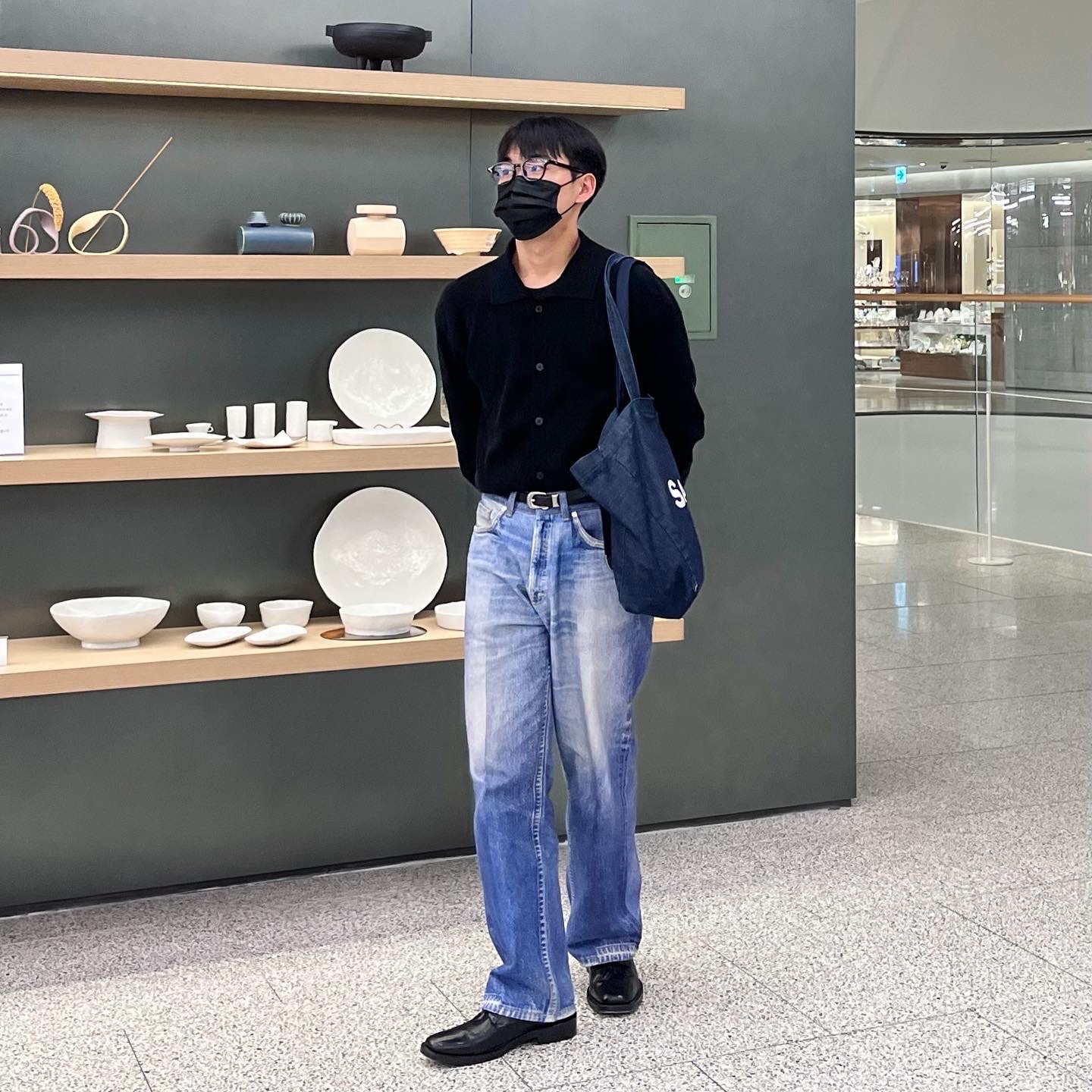 Our Legacy Third Cut Digital Dual Denim 착용 스타일 - 1