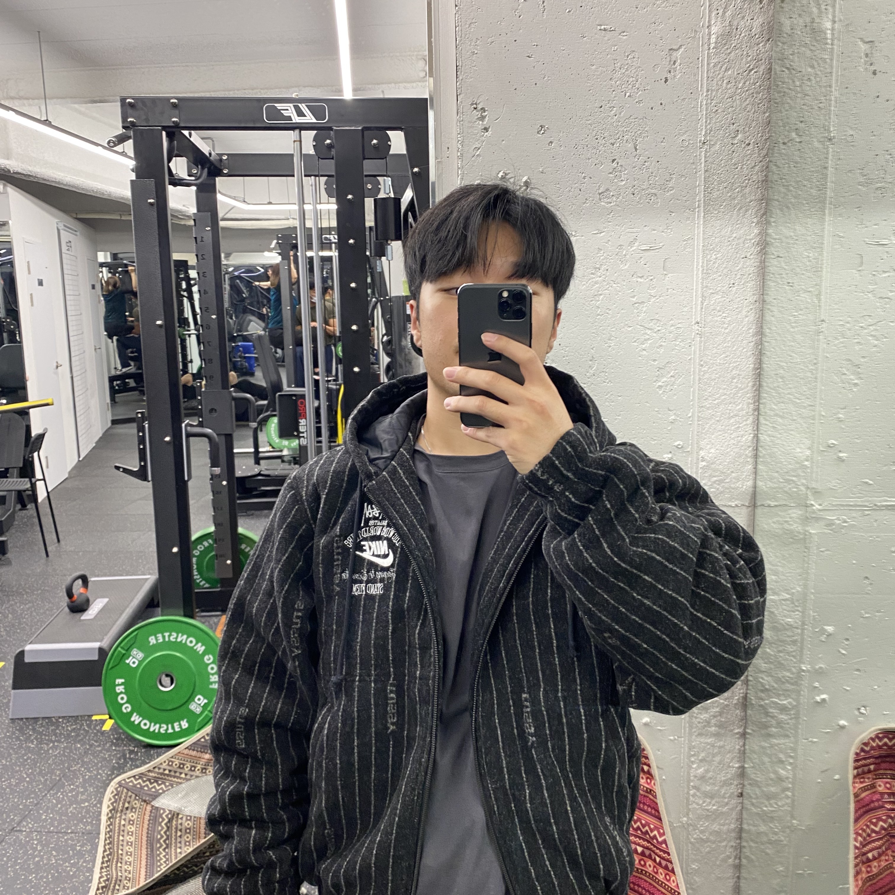 Nike x Stussy NRG Striped Wool Jacket Black (DR4023-010) 착용 스타일 - 4