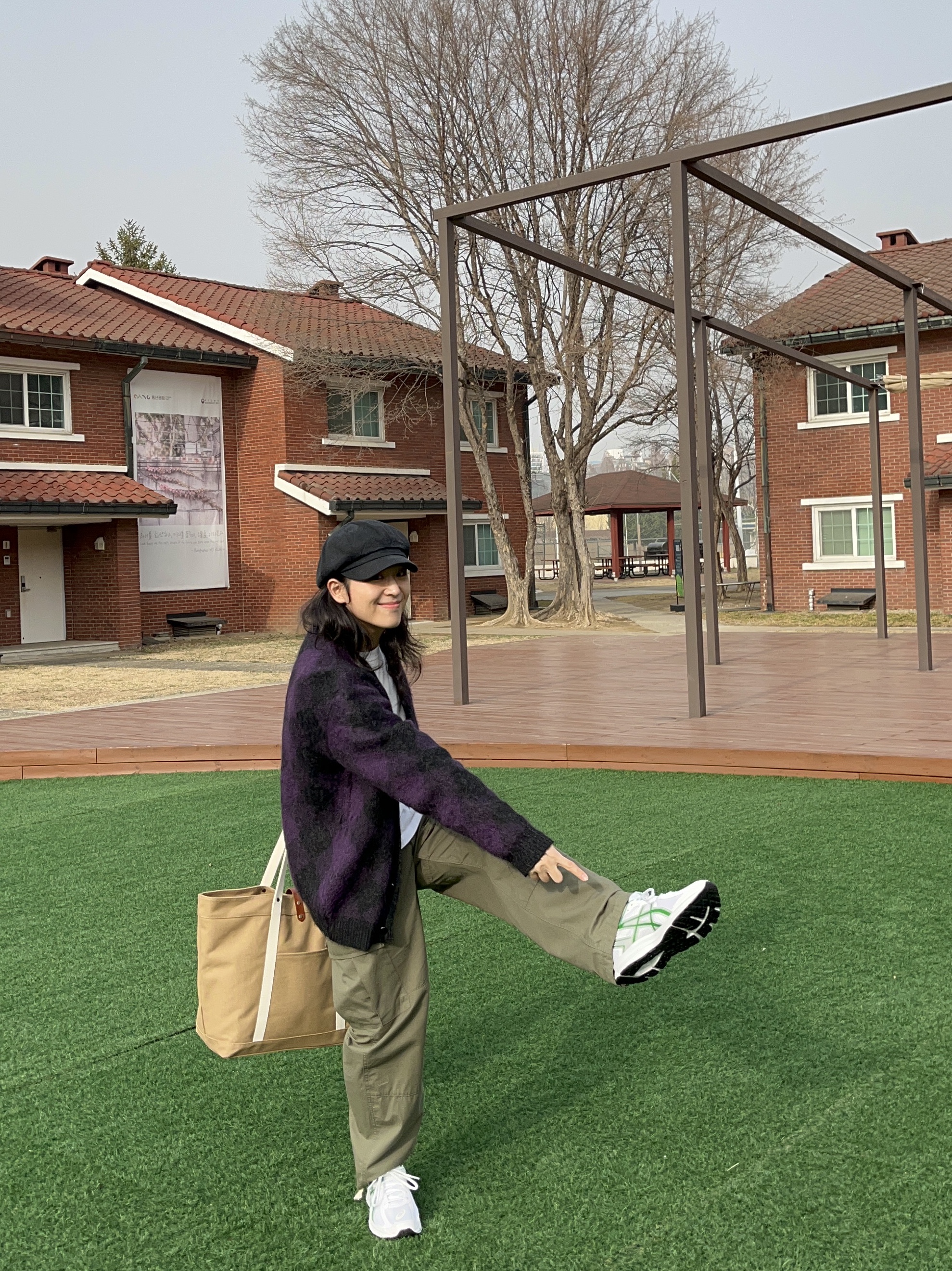 Needles Mohair Cardigan Diamond Charcoal, Asics Jog 100 S White Green - 2E Wide 착용 스타일 - 3