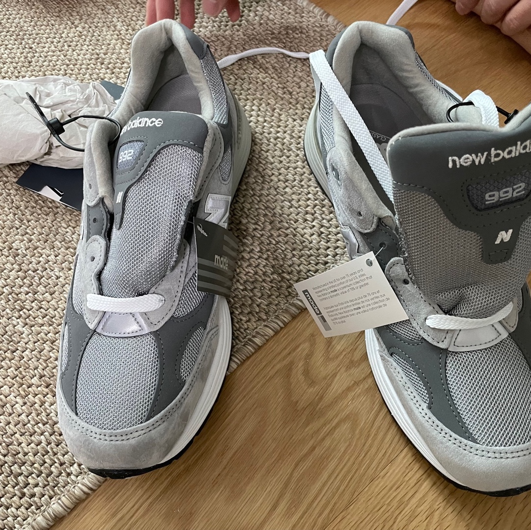 New Balance 992 Made in USA Grey - D Standard 착용 스타일