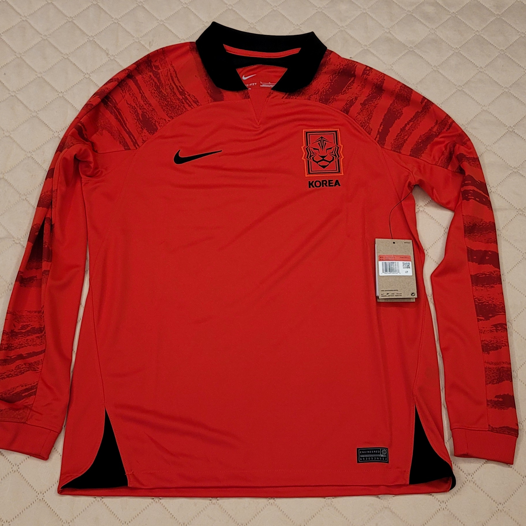 Nike Korea Dri-Fit Stadium Home LS Jersey Global Red - Asia (Non Marking Ver.) 착용 스타일