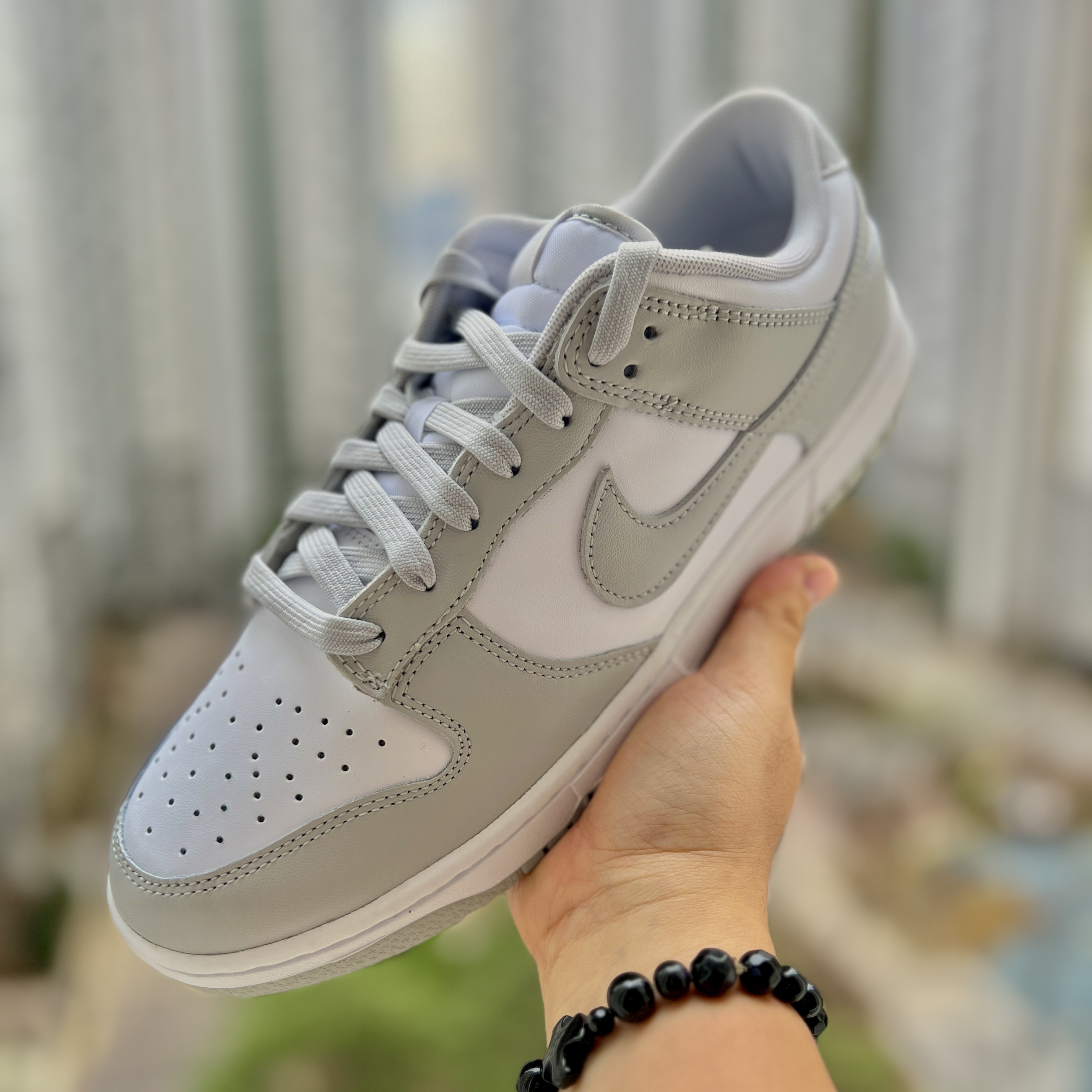 Nike Dunk Low Retro Grey Fog 착용 스타일 - 1