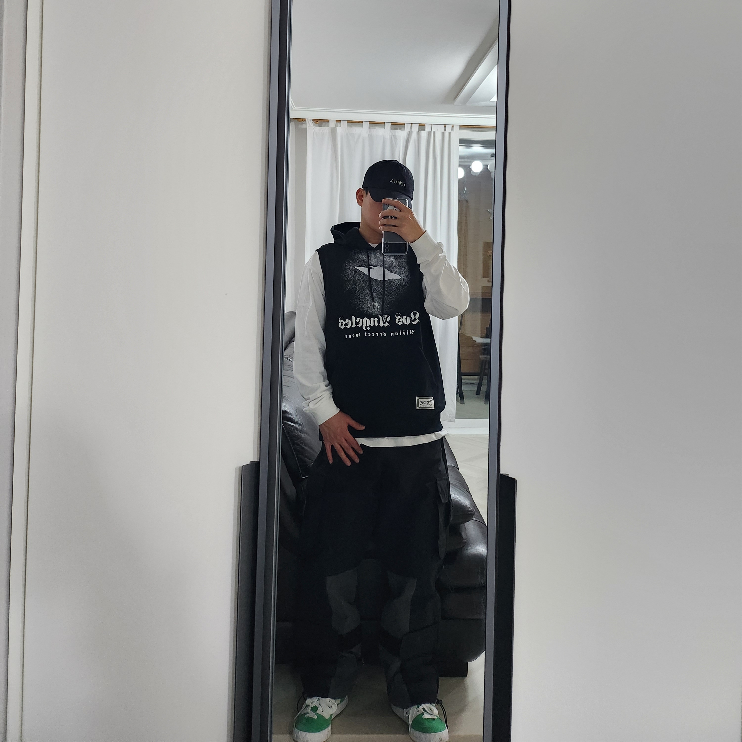 Adidas Adimatic Green 착용 스타일