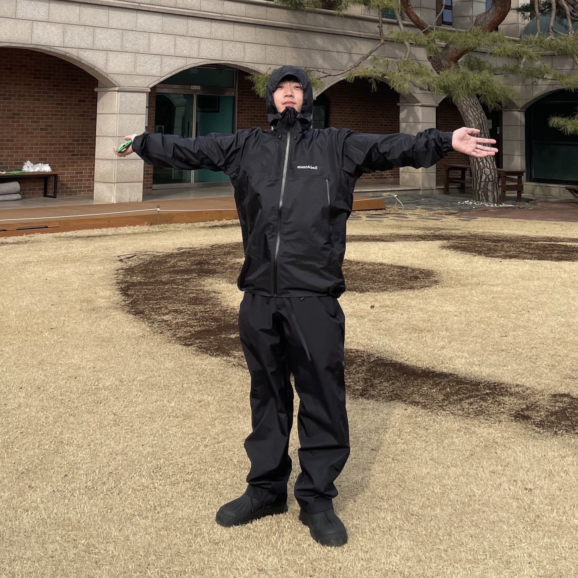 Sansan Gear Windblock Pants Black - 22FW 착용 스타일 - 2