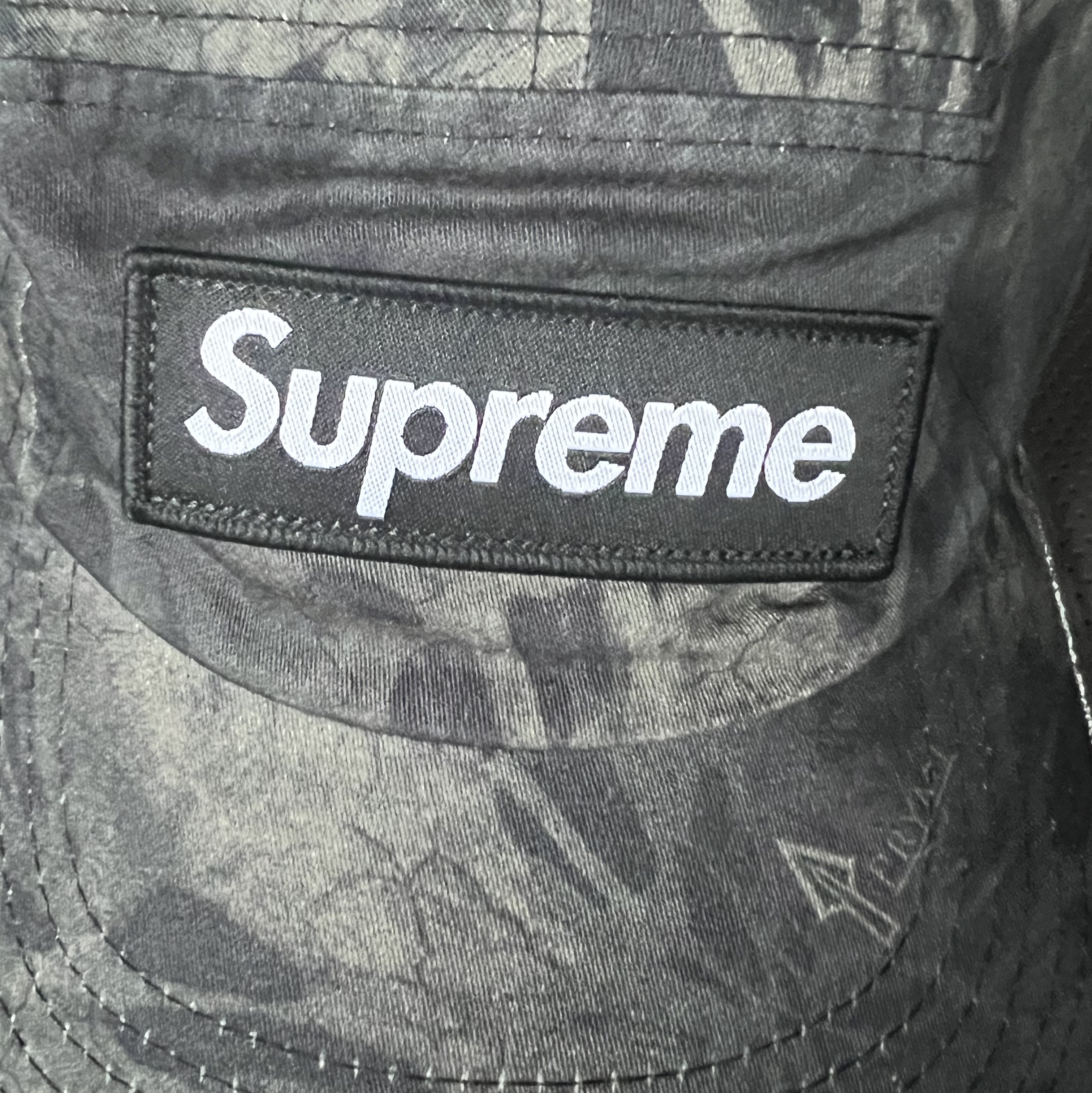 Supreme Military Camp Cap Black Prym1 Camo - 22SS 착용 스타일