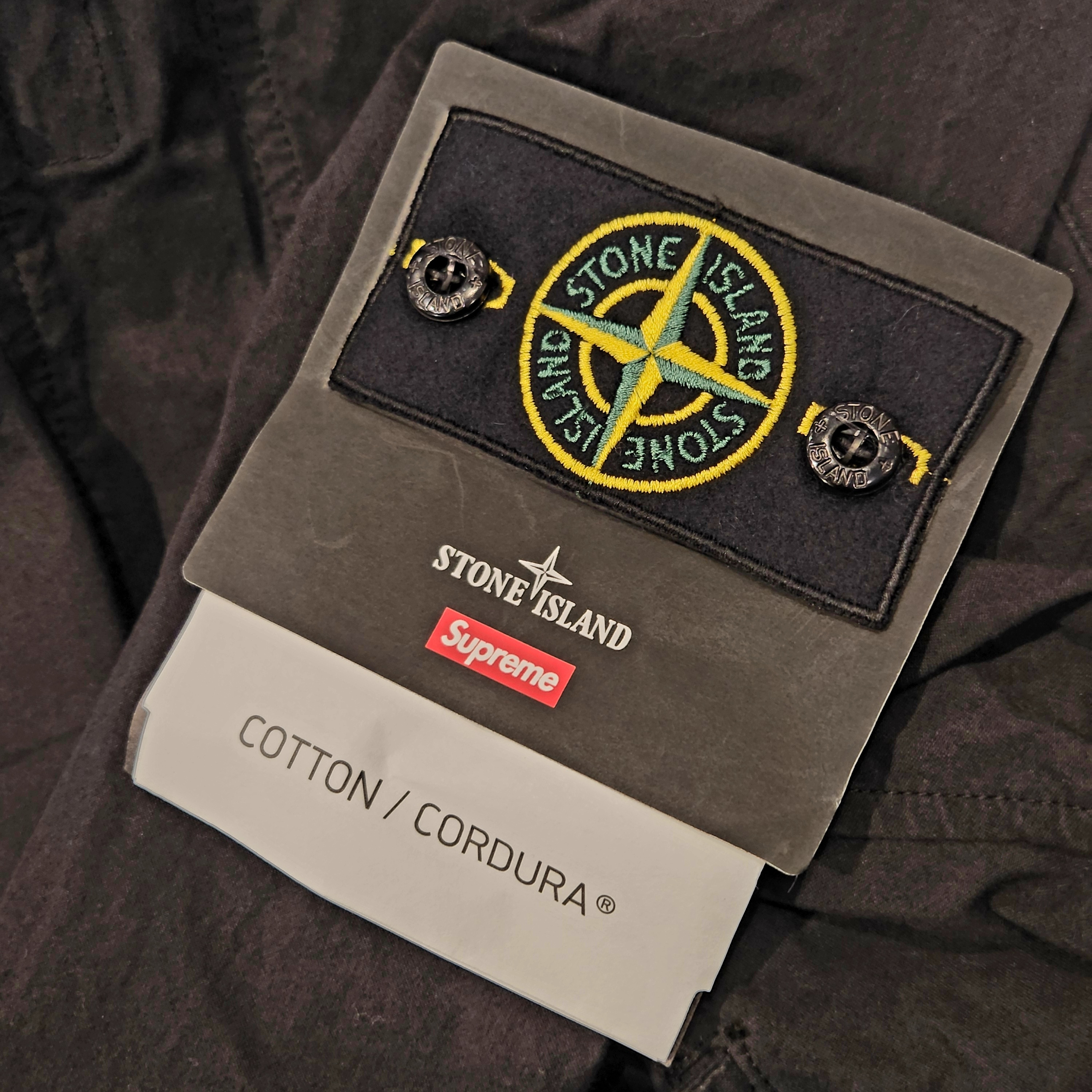 Supreme x Stone Island Cotton Cordura Shell Jacket Black - 22SS 착용 스타일