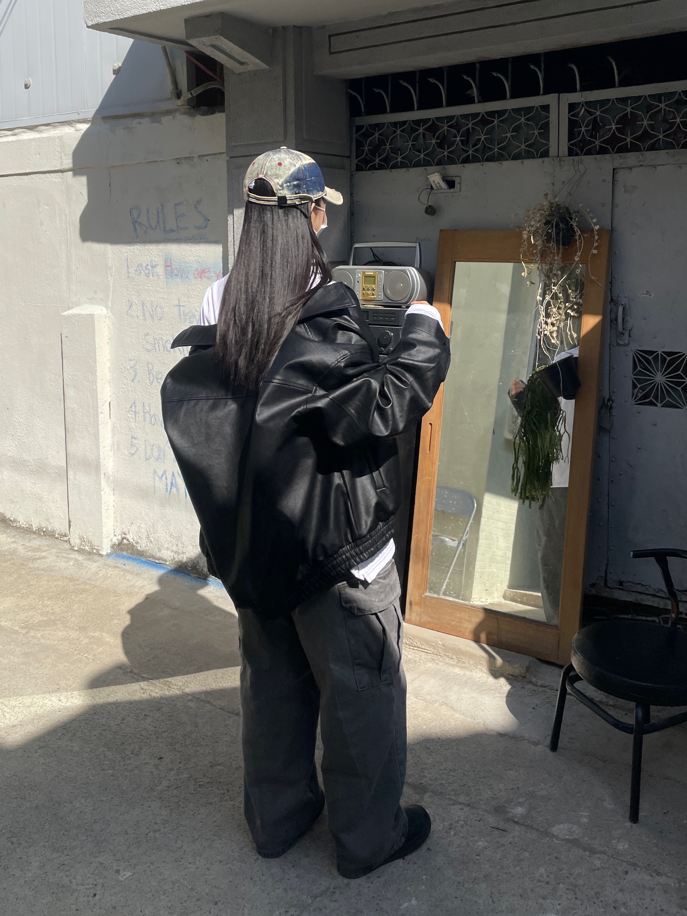 Diesel C-Seymon Treated Denim Baseball Cap Blue White, Nike x Supreme Air Force 1 Low Black 착용 스타일 - 2